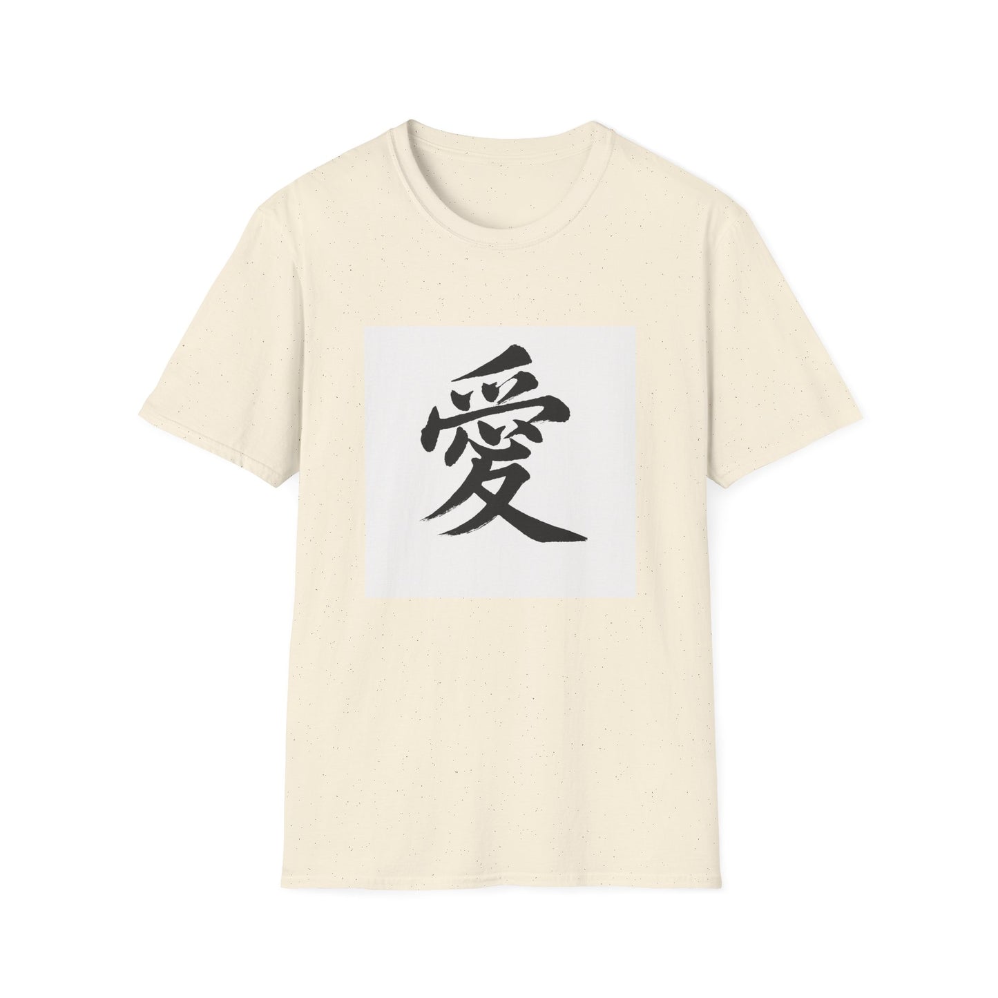 Japanese Love Symbol Unisex Softstyle T-Shirt, Casual Wear, Gift for Friends, Valentine's Day, Cultural Apparel, Streetwear