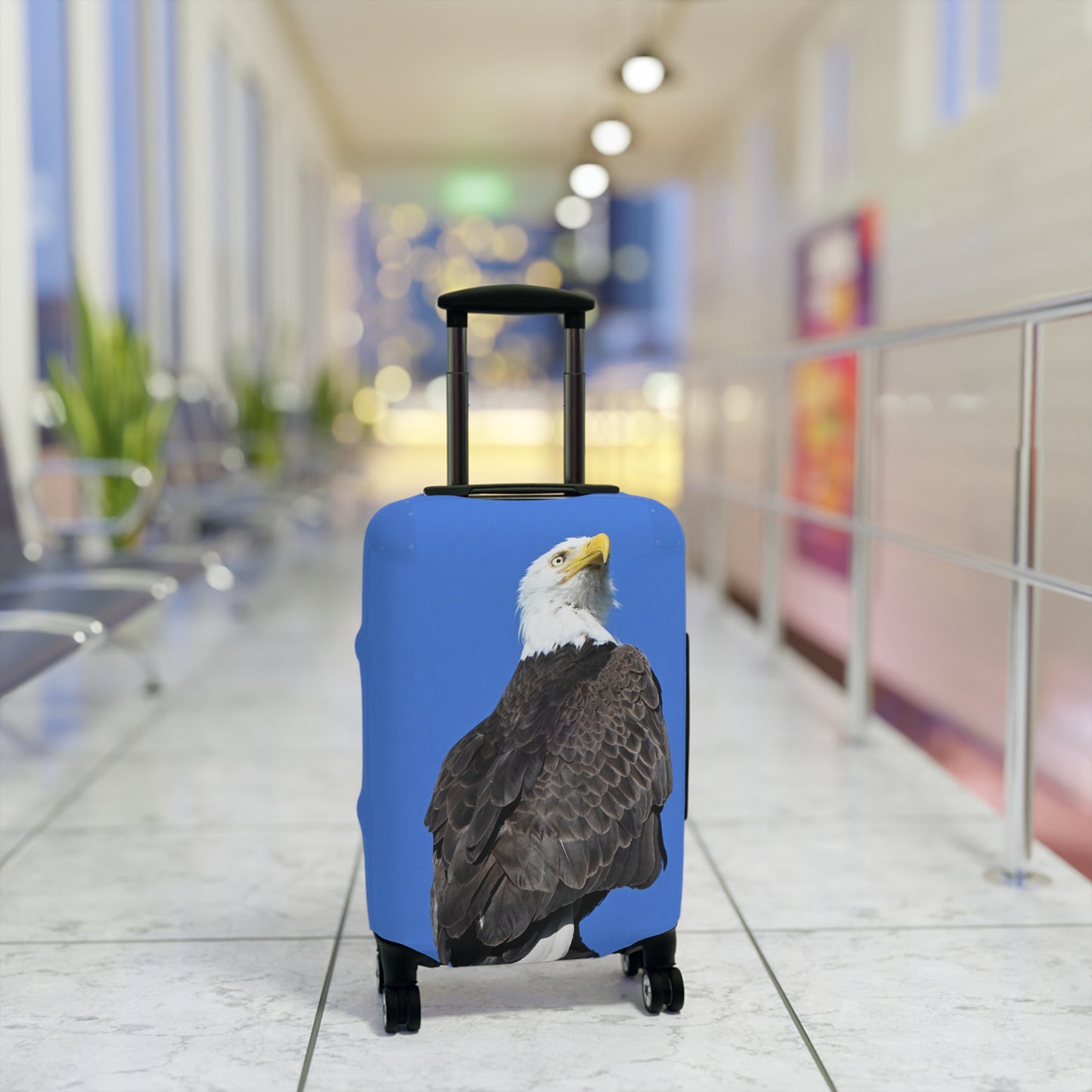 Eagle Luggage Cover, Travel Bag Protector, Suitcase Wrap, Eagle Design, Gift for Travelers, Vacation Accessories