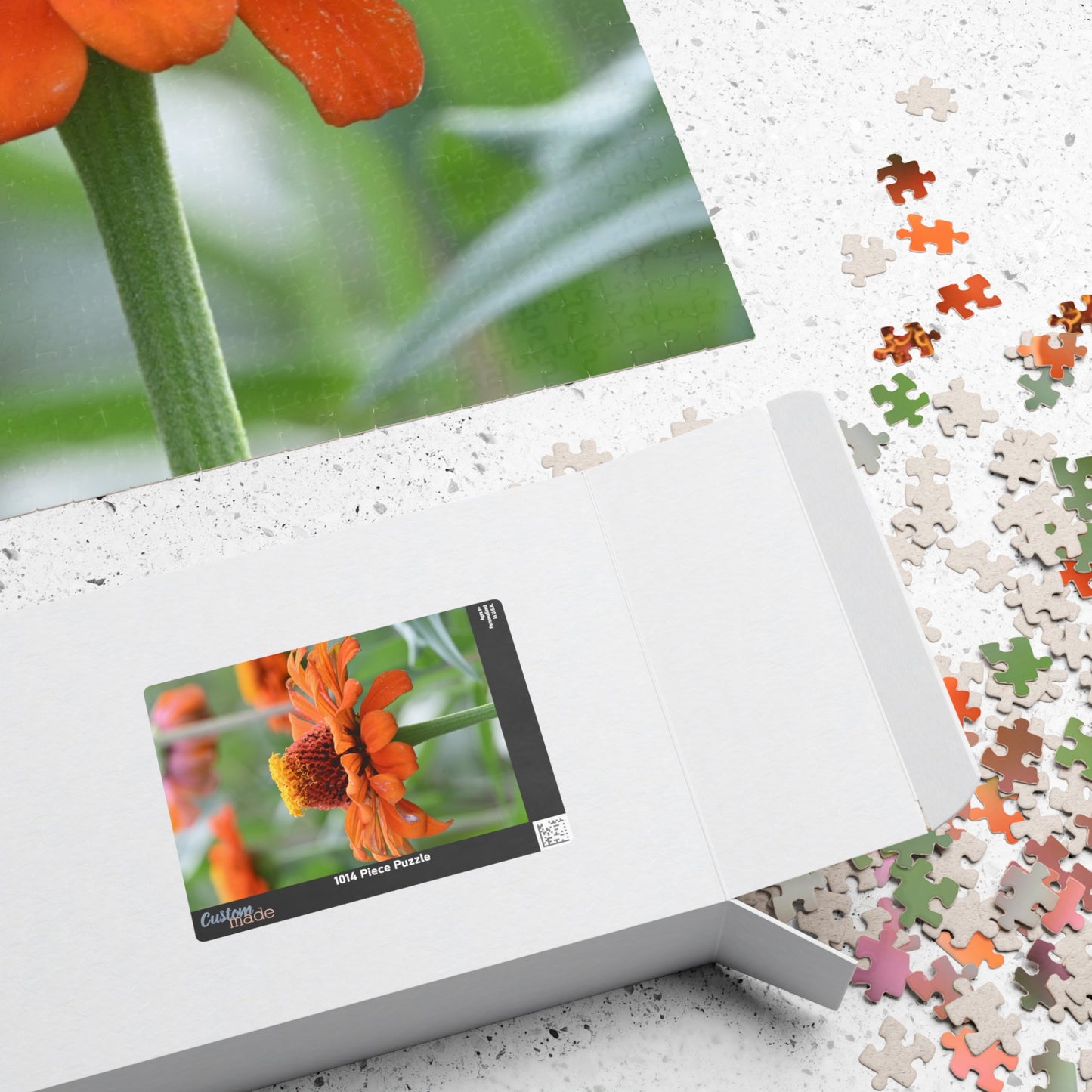 Zinnia Bloom Jigsaw Puzzle — 110/252/520/1014-Piece Floral Puzzle for Relaxation & Gifts