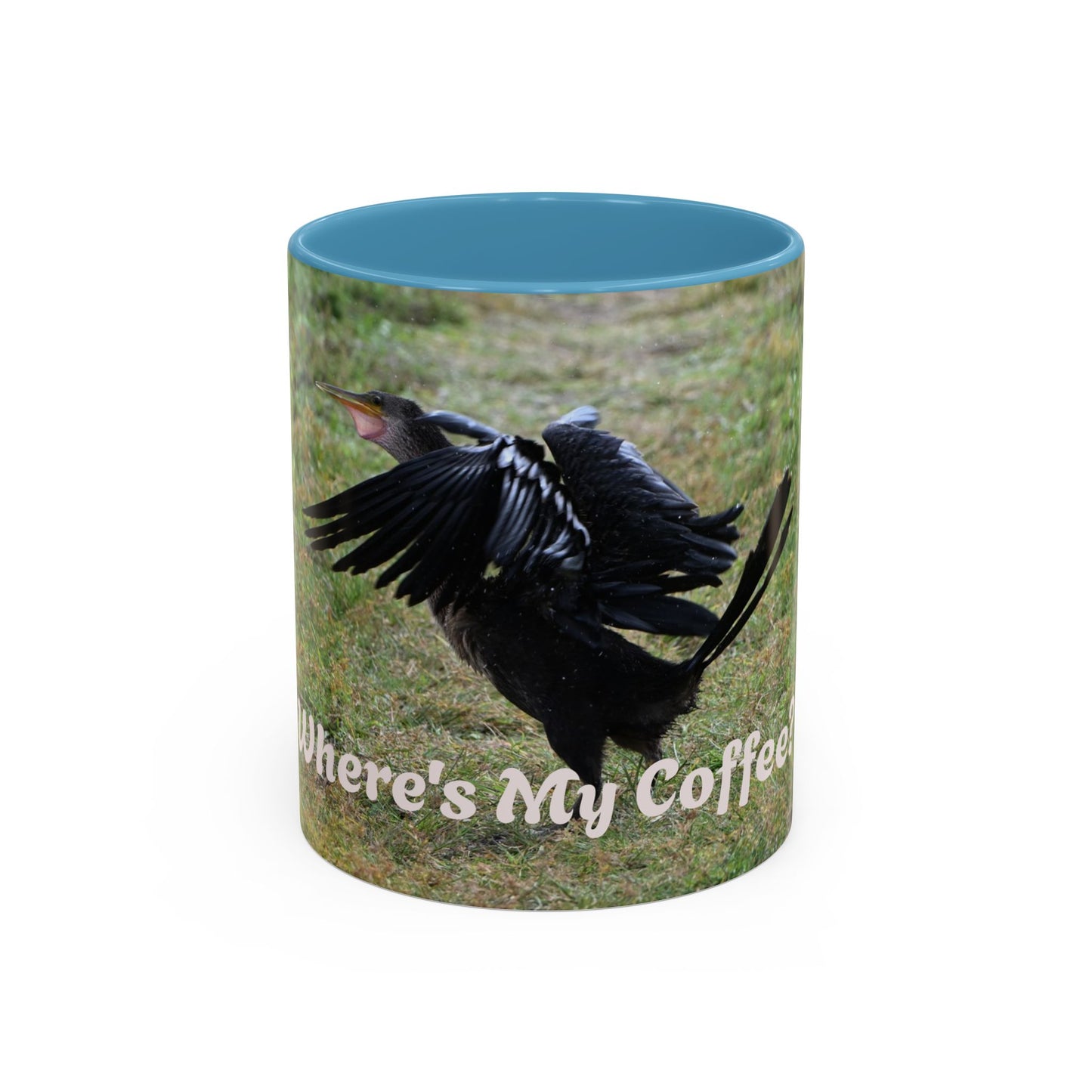 Where's My Coffee? Accent Coffee Mug – Funny Crow Bird Coffee Cup (11/15oz)