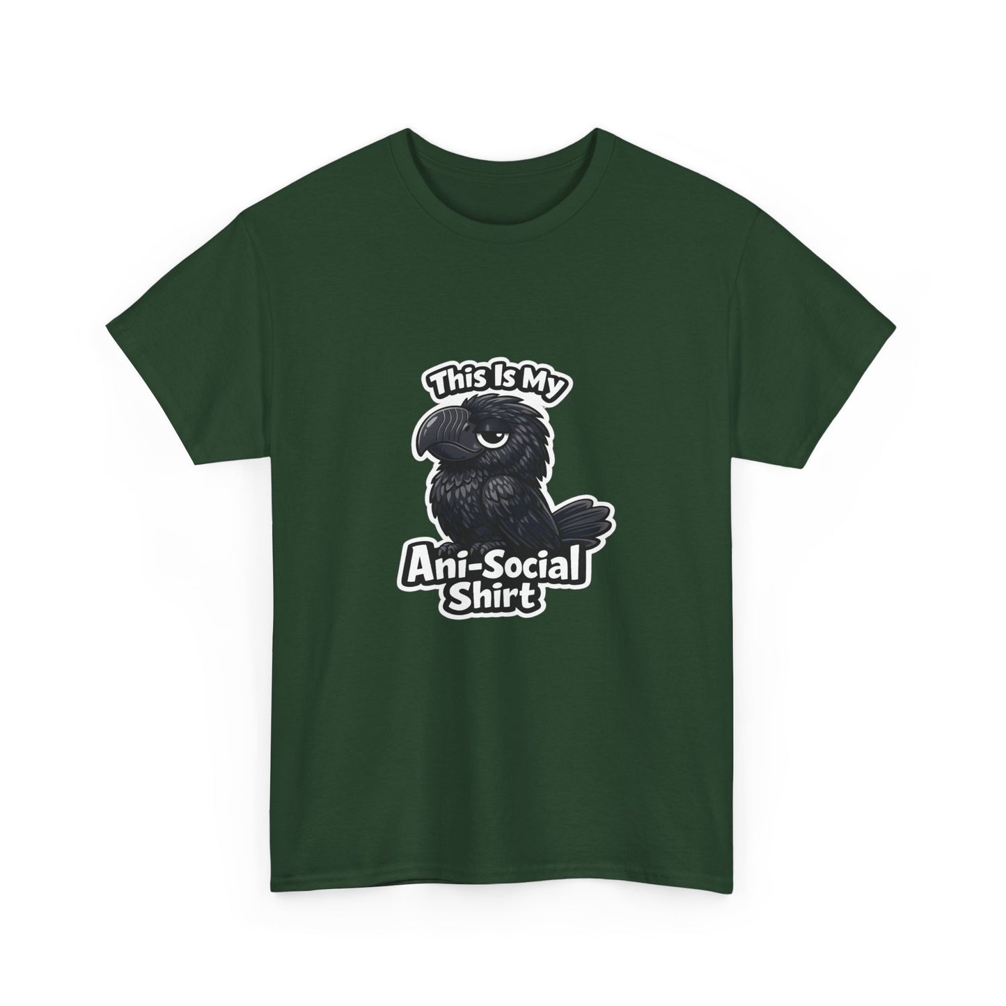 Anti-Social Shirt T‑Shirt — Cute Grumpy Bird Graphic Tee