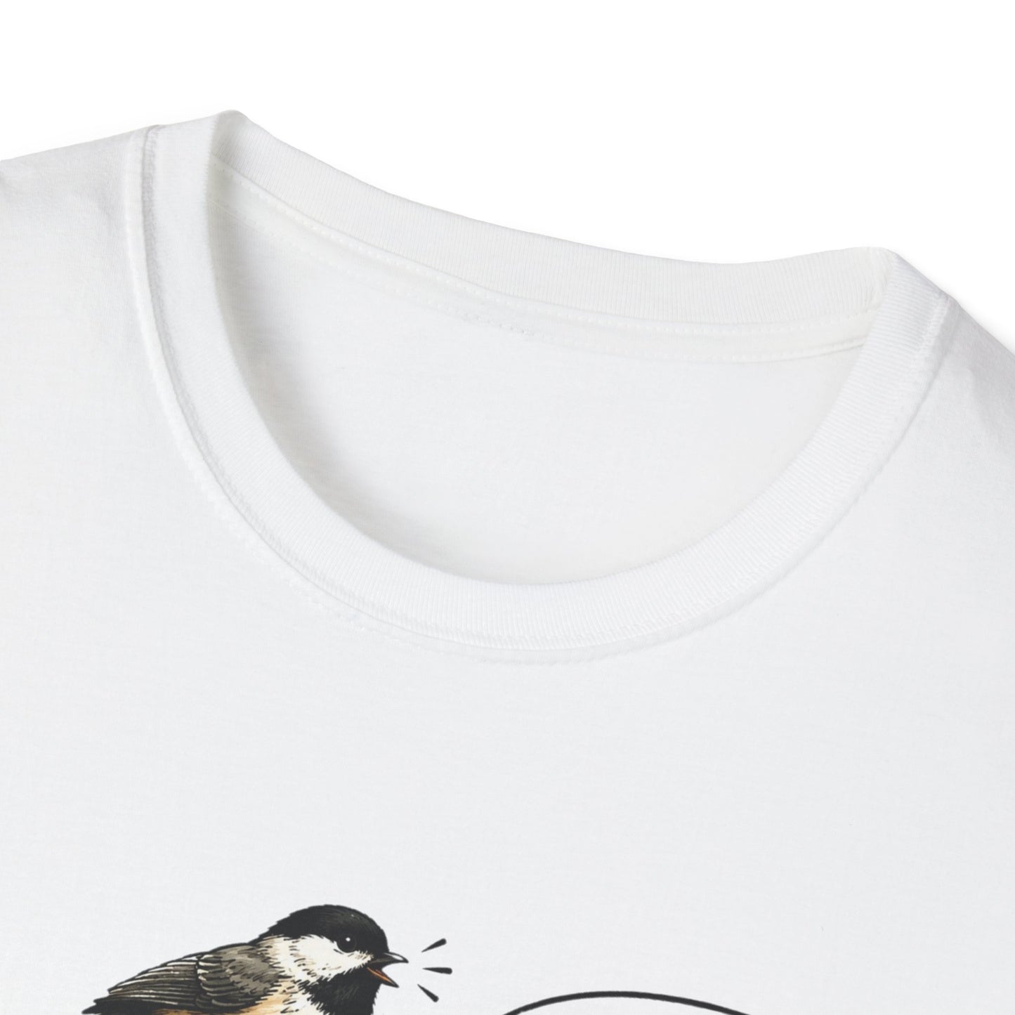 Birdwatcher Photographer T‑Shirt — “Shhh, I hear him!” Nature Lover Tee