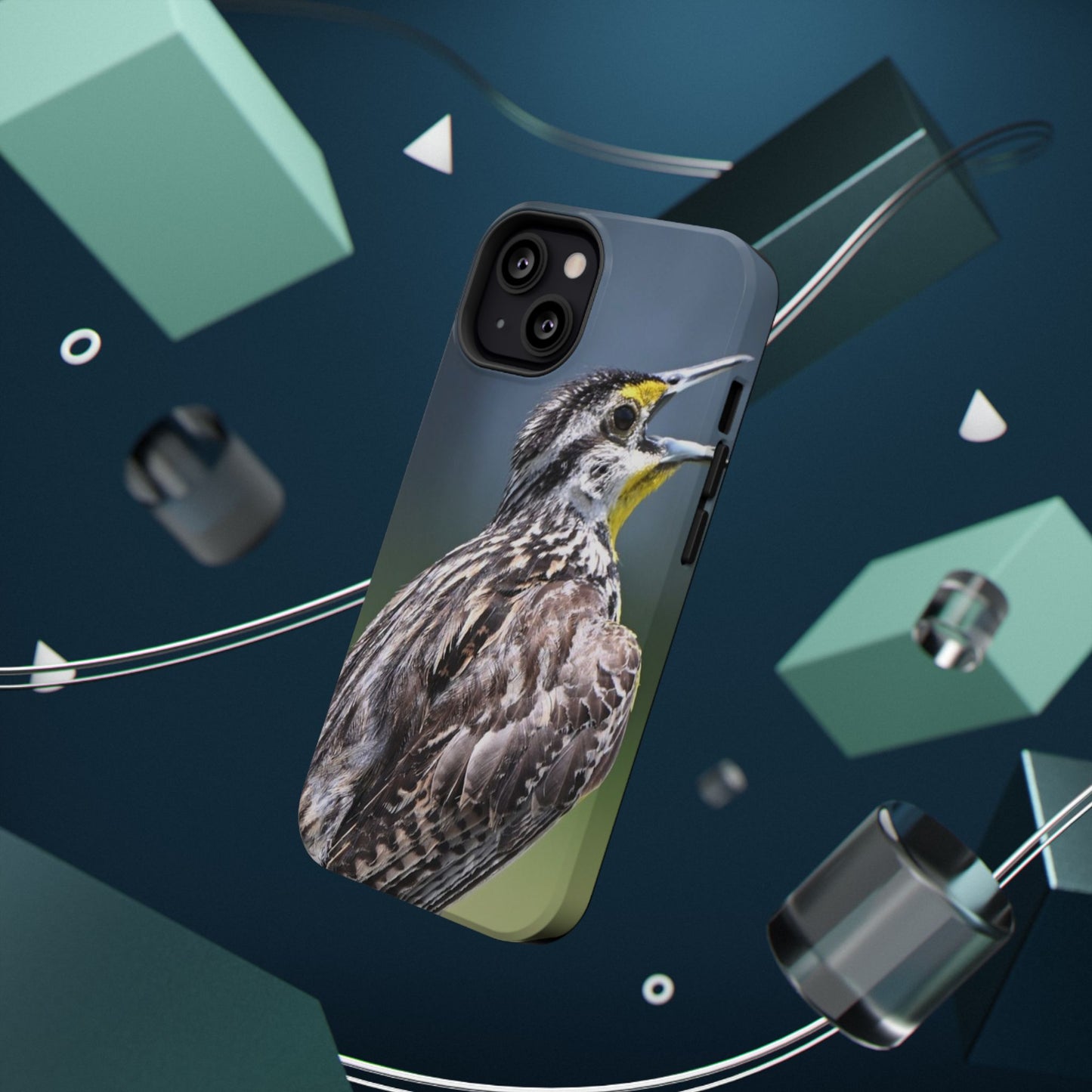 Western Meadowlark Photo Phone Case — Impact-Resistant Protective Cover