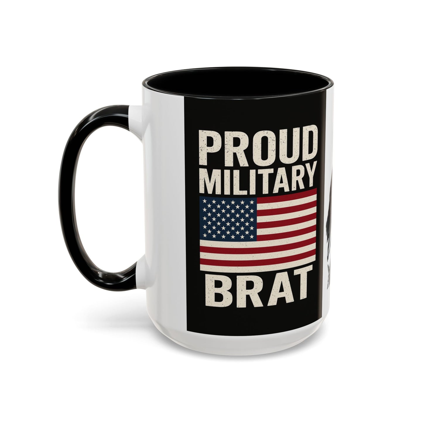 Proud Military Brat Coffee Mug, Veteran Appreciation Gift, Military Family Mug, USA Pride, Father's Day Gift, Patriotic Drinkware