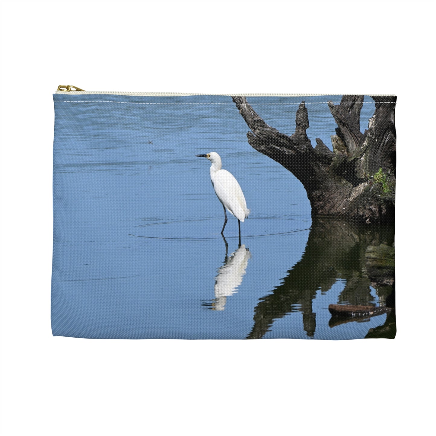 Serene Nature Accessory Pouch – Bird Reflections, Travel Bag, Makeup Organizer, Eco-Friendly Gift, Wildlife Lover Item