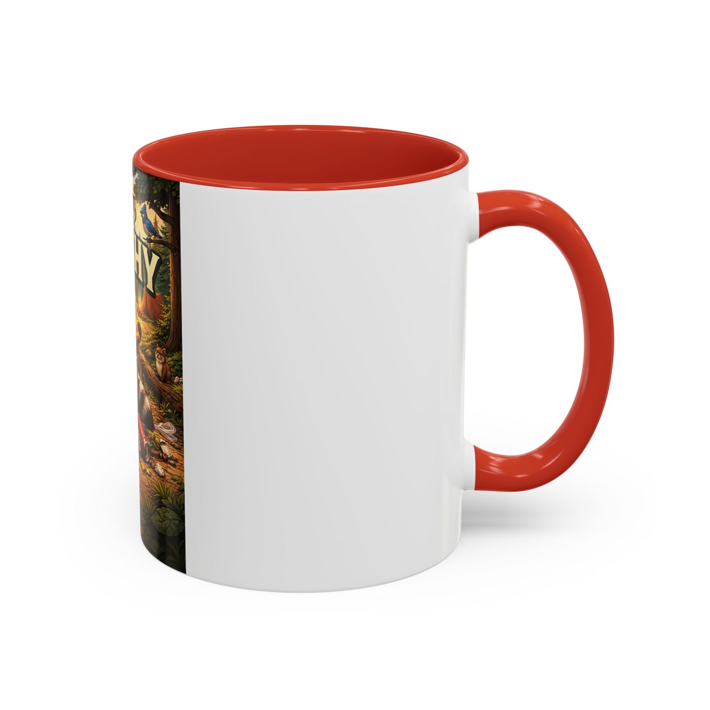 Stay Trashy Coffee Mug — Funny Raccoon Trash Can Design, Novelty Gift for Friends & Family