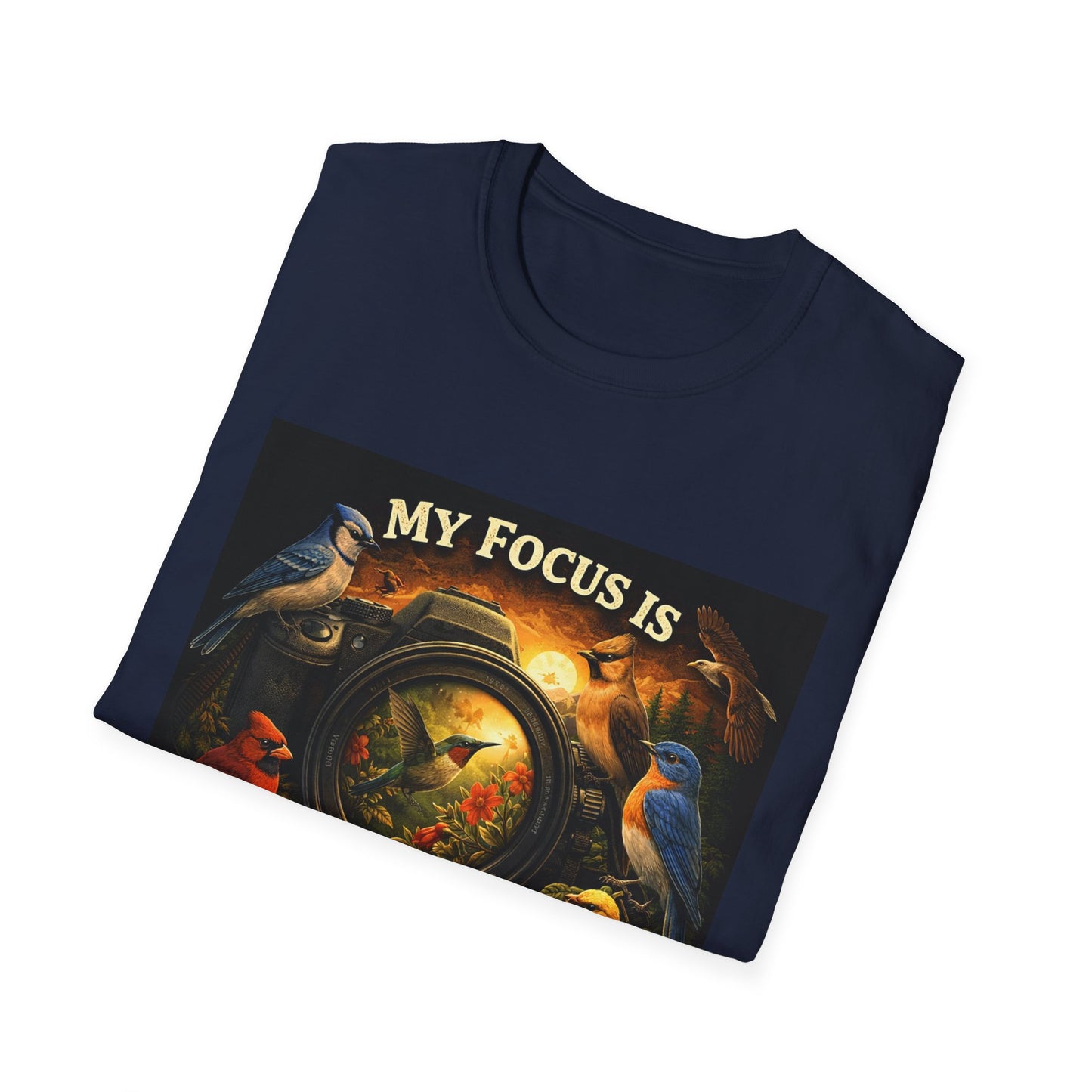 My Focus Is Birds T-Shirt — Vintage Birdwatching Tee