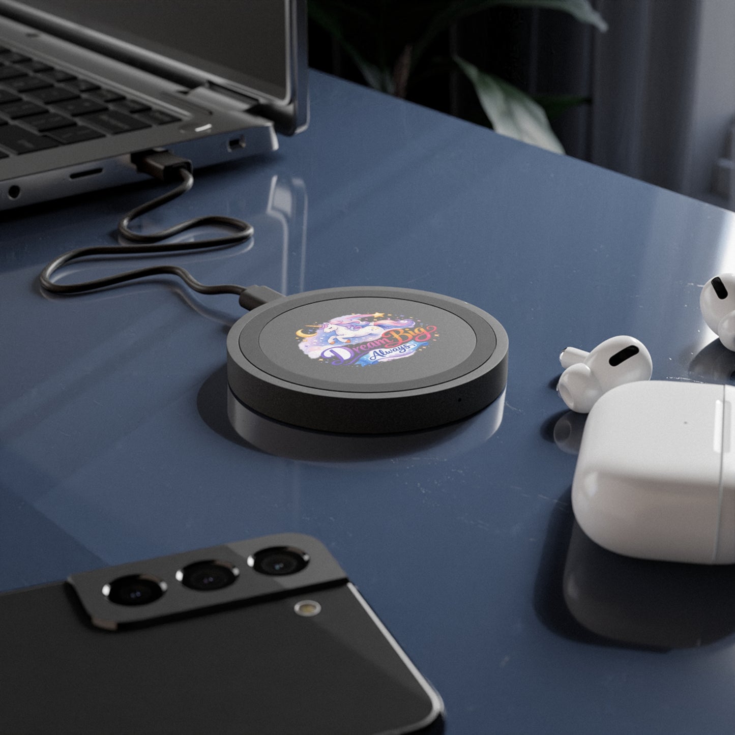 Wireless Charging Pad — 'Dream Big Always' Unicorn Wireless Charger
