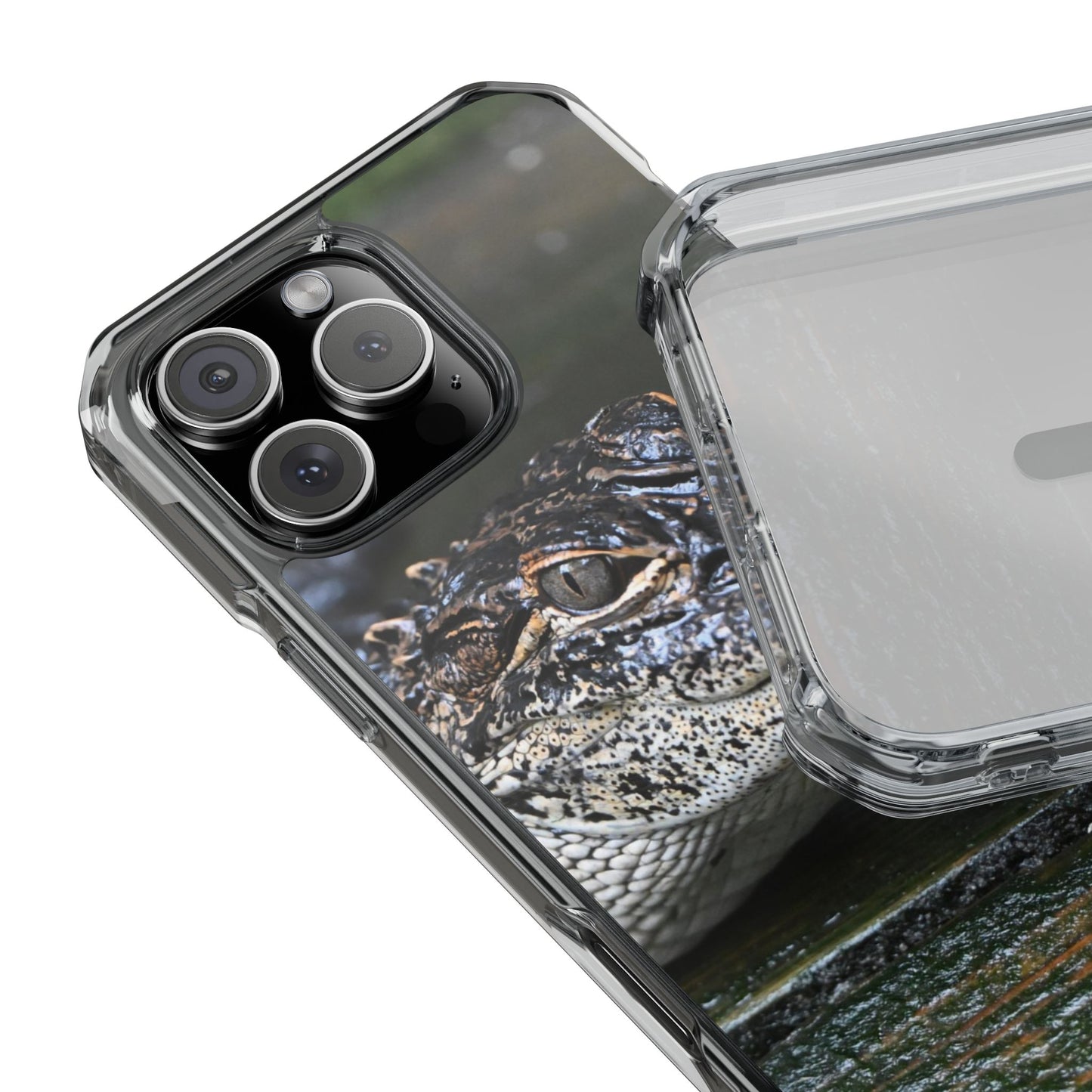 Clear Impact Phone Cases featuring Unique Wildlife Design, Alligator Art, Eco-Friendly Protection, Perfect Gift for Nature Lovers, [...]
