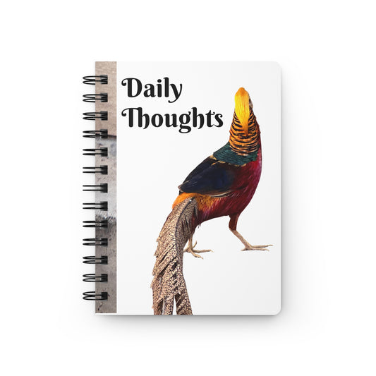 Colorful Bird Spiral Journal for Daily Thoughts, Writing, Doodles, Gifts for Nature Lovers, Creative Mind
