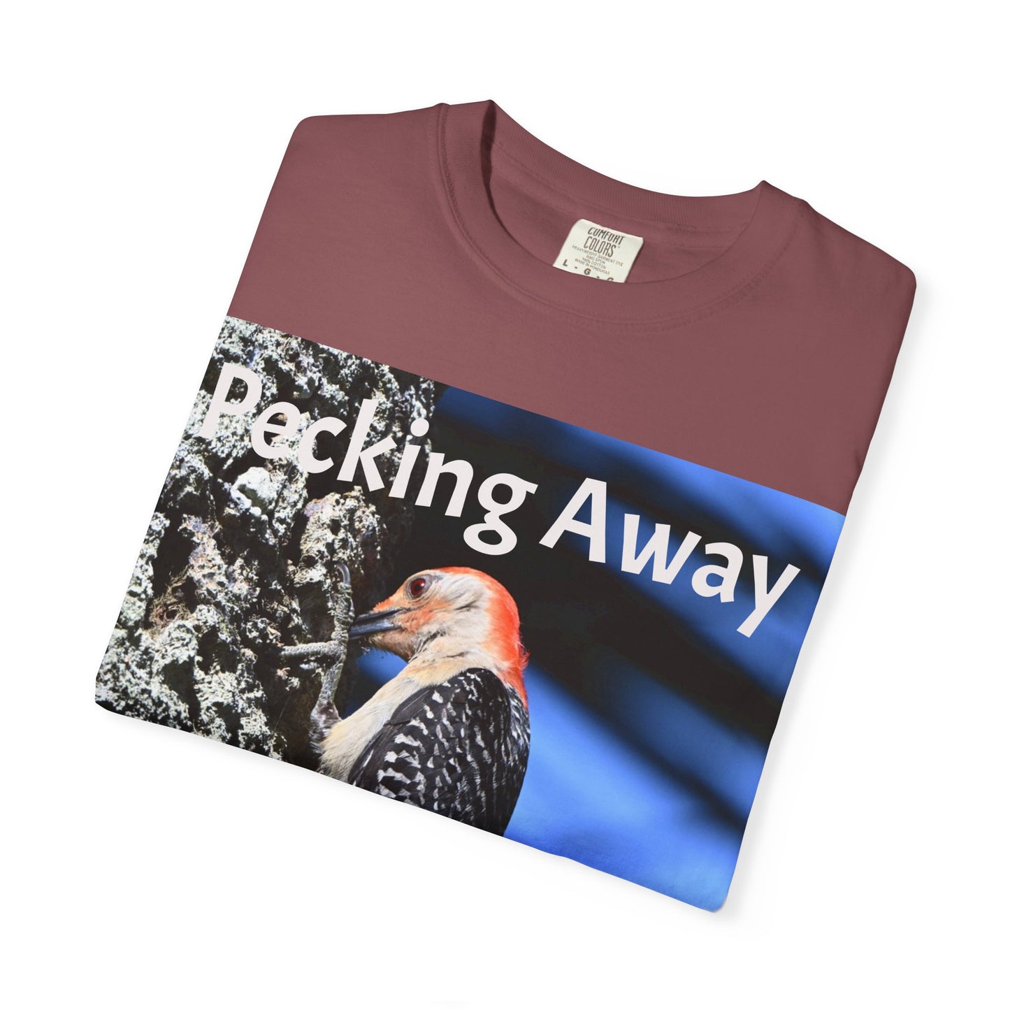 Nature Lover's Unisex T-Shirt - Eco-Friendly Tee with 'Pecking Away' Design, Gift for Birdwatchers, Nature Gifts, Casual Wear, [...]