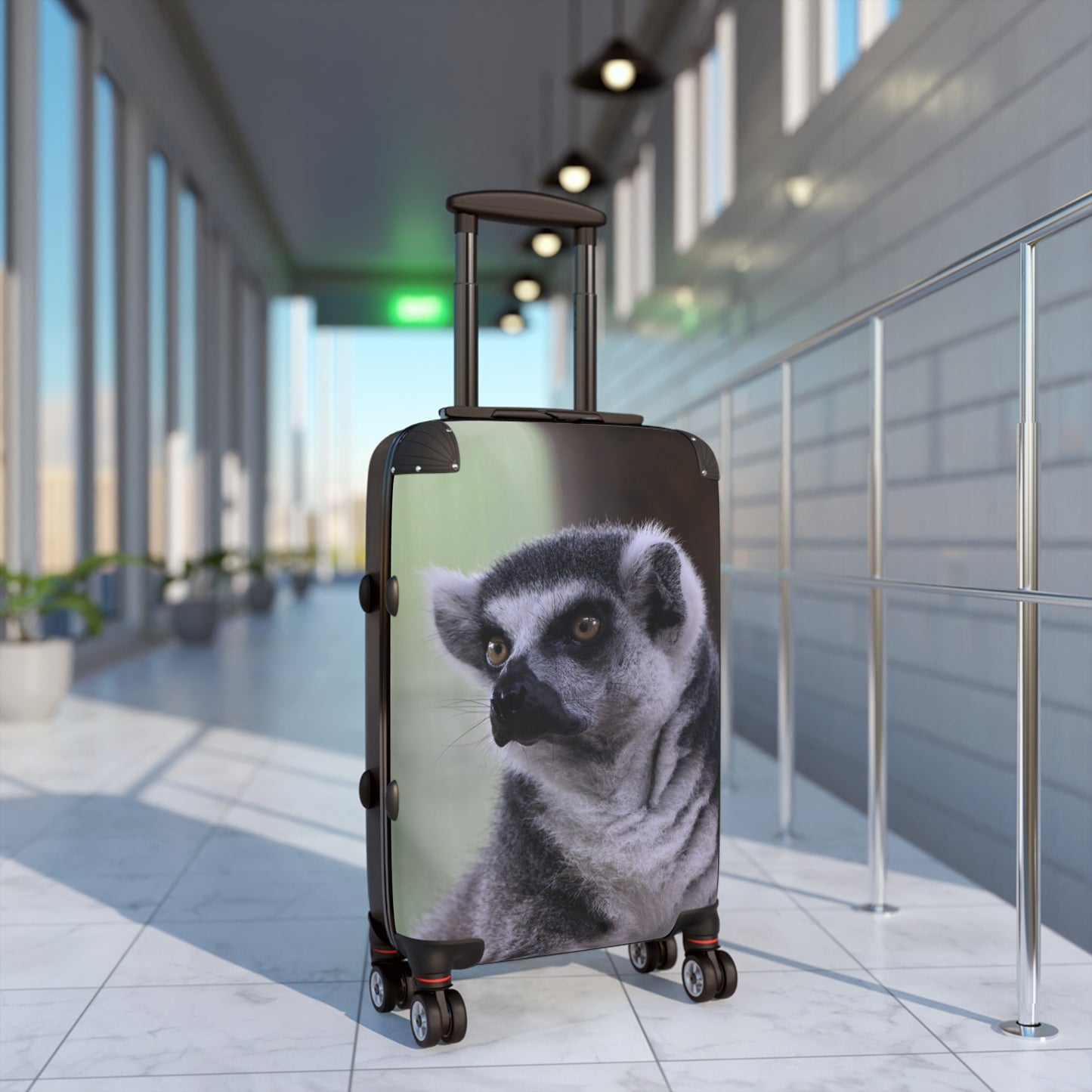 Lemur-Printed Suitcases | Travel Bag, Cute Luggage, Animal Lover Gift, Adventure Gear, Unique Vacation Accessory