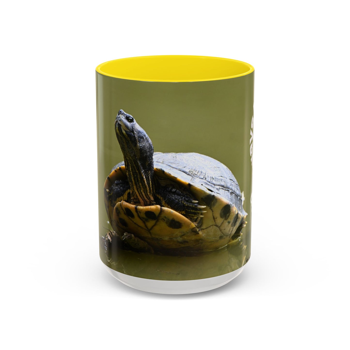 Turtle Coffee Mug — "Always Keep Your Head Up" Inspirational Accent Mug (11/15 oz)
