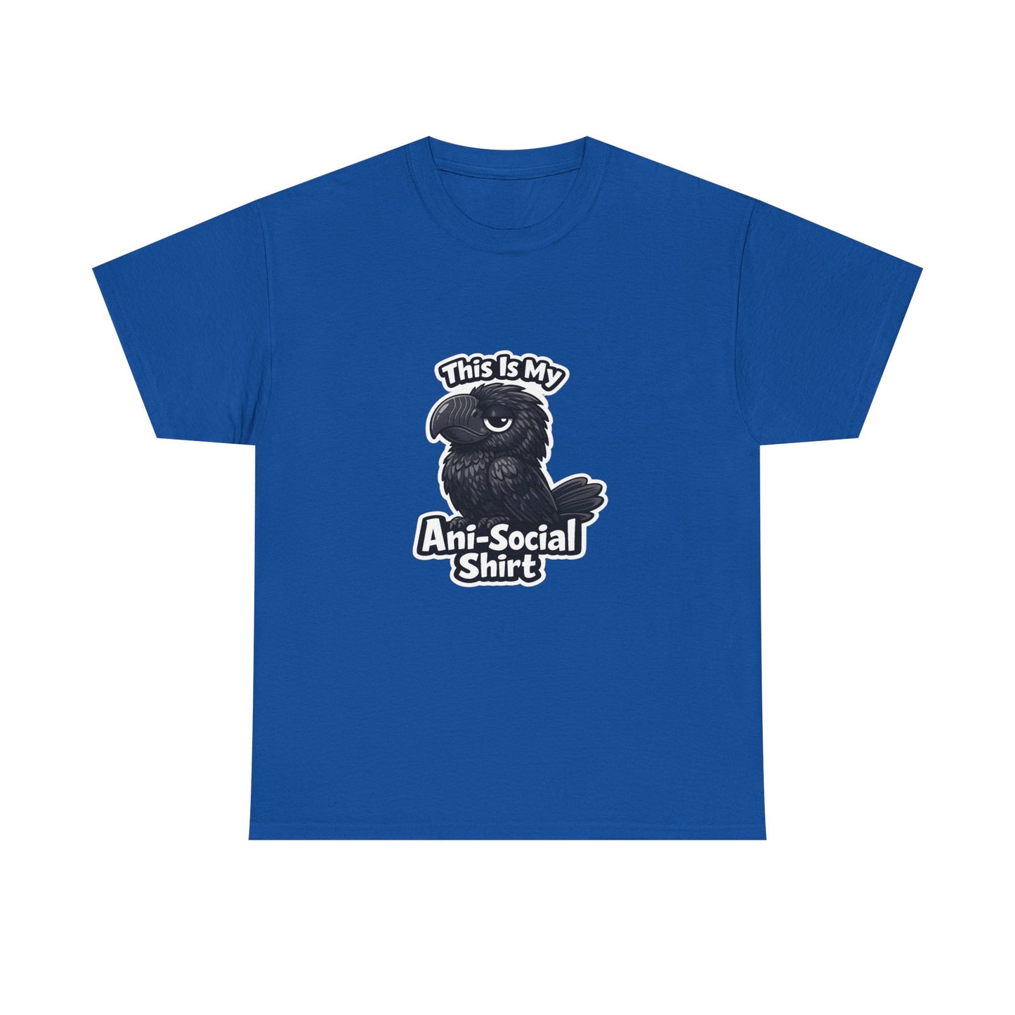 Anti-Social Shirt T‑Shirt — Cute Grumpy Bird Graphic Tee