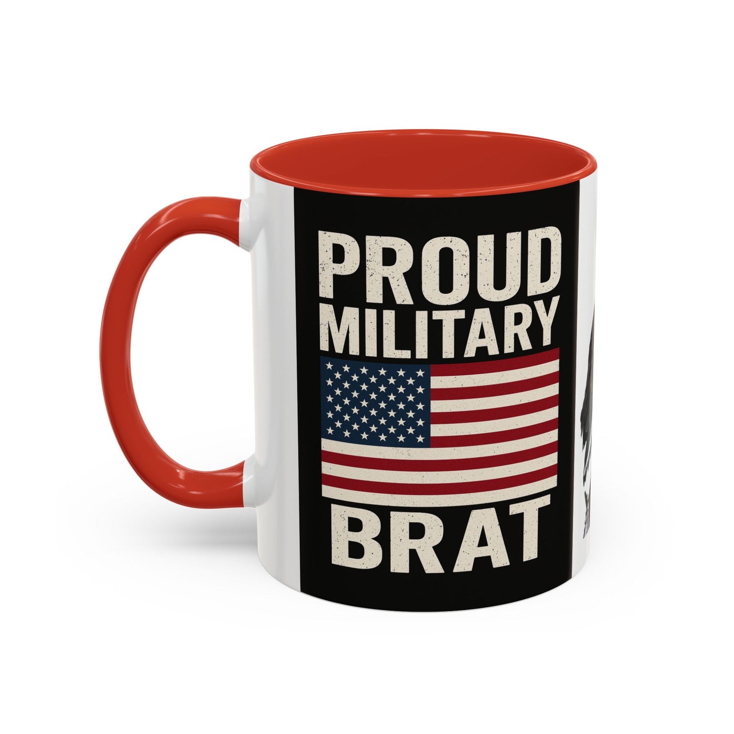 Proud Military Brat Coffee Mug, Veteran Appreciation Gift, Military Family Mug, USA Pride, Father's Day Gift, Patriotic Drinkware