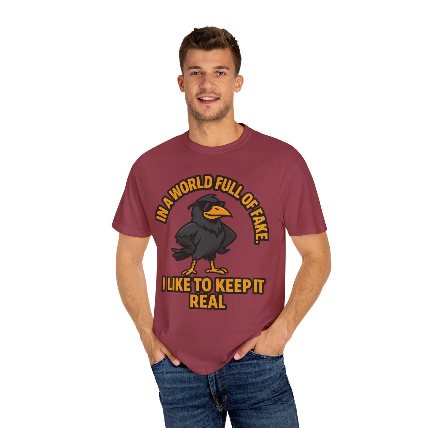 Keep It Real Crow T-Shirt — In a World Full of Fake Graphic Tee