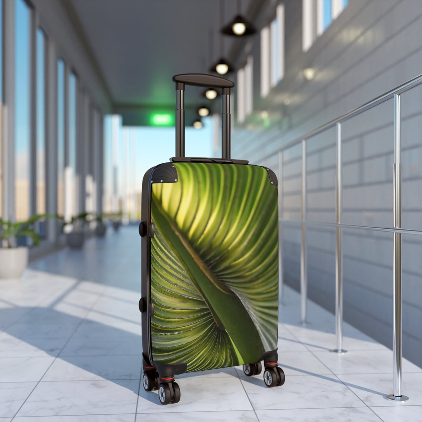 Tropical Leaf Suitcase, Travel Luggage, Vacation Bag, Chic Baggage, Adventure Gear, Eco-Friendly Travel