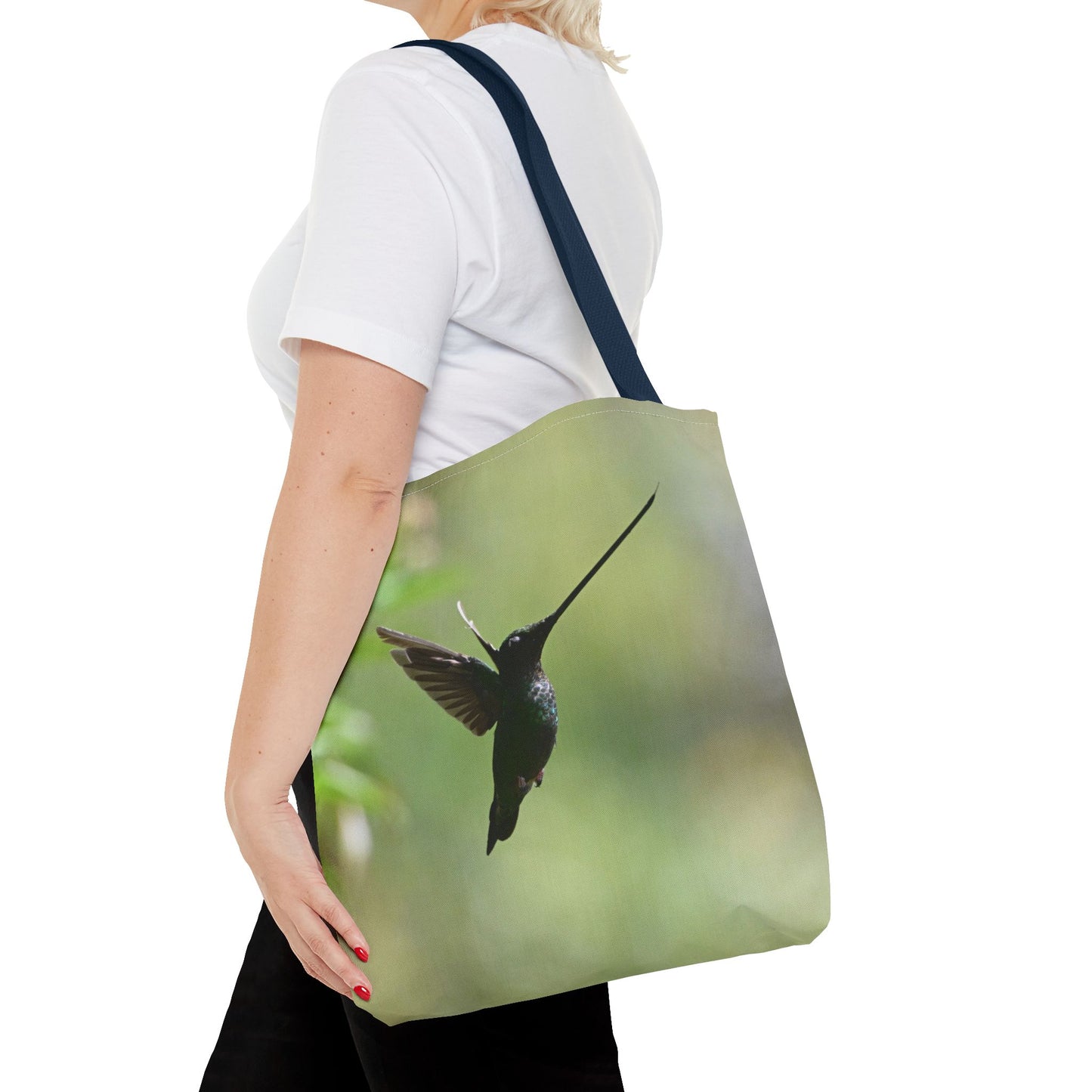 Hummingbird Tote Bag, Colorful Eco-Friendly Shopper, Summer Beach Bag, Floral Gift Bag, Lightweight Carry-All