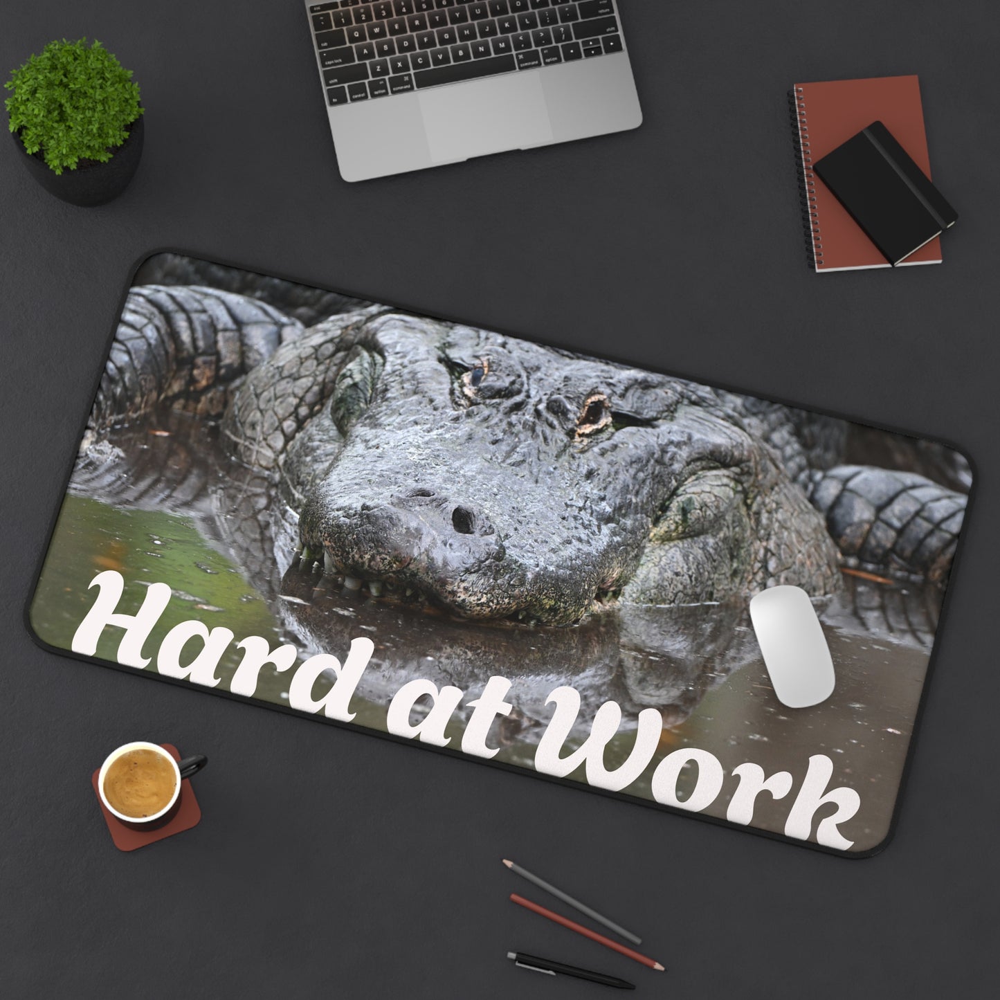 Alligator Desk Mat, Office Decor, Animal Print Desk Pad, Unique Gift for Wildlife Lovers, Desk Accessories, Computer Mat