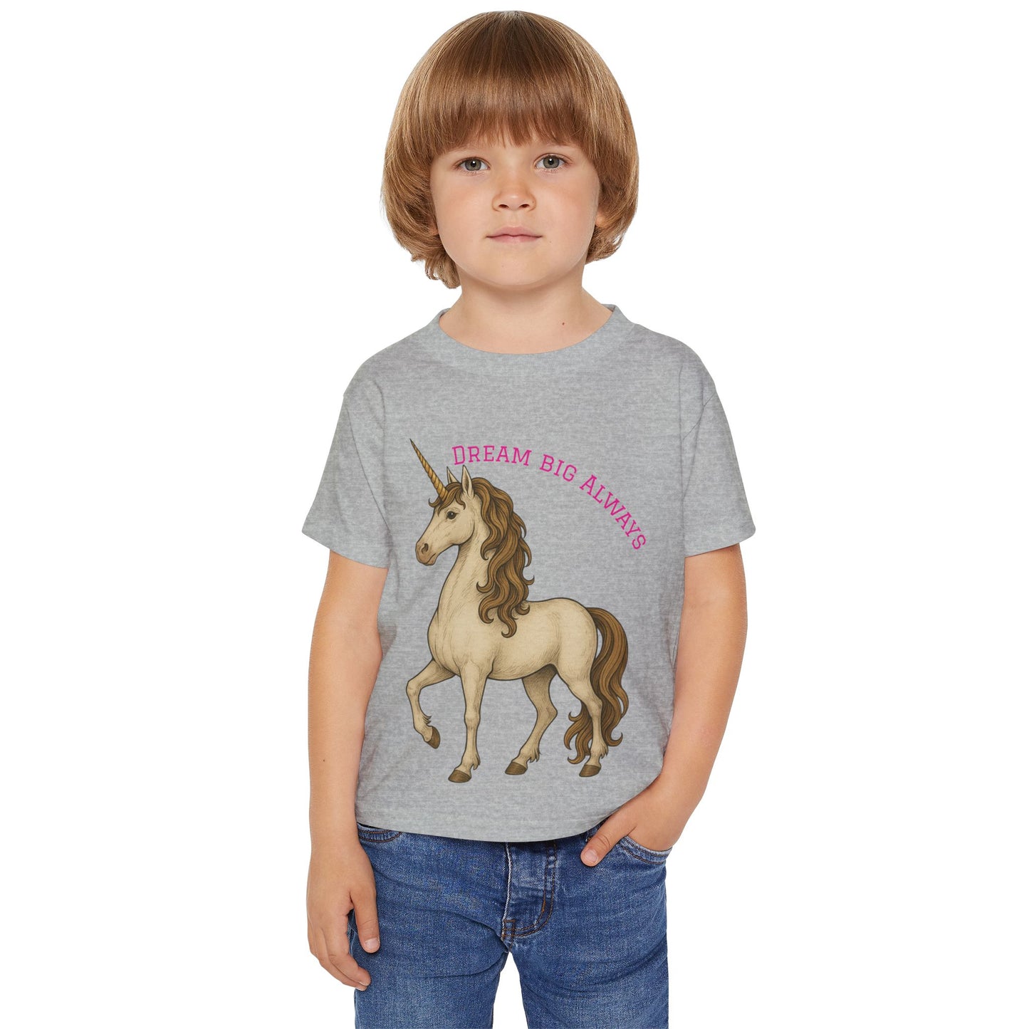 Toddler T‑Shirt — "Dream Big Always" Unicorn Graphic