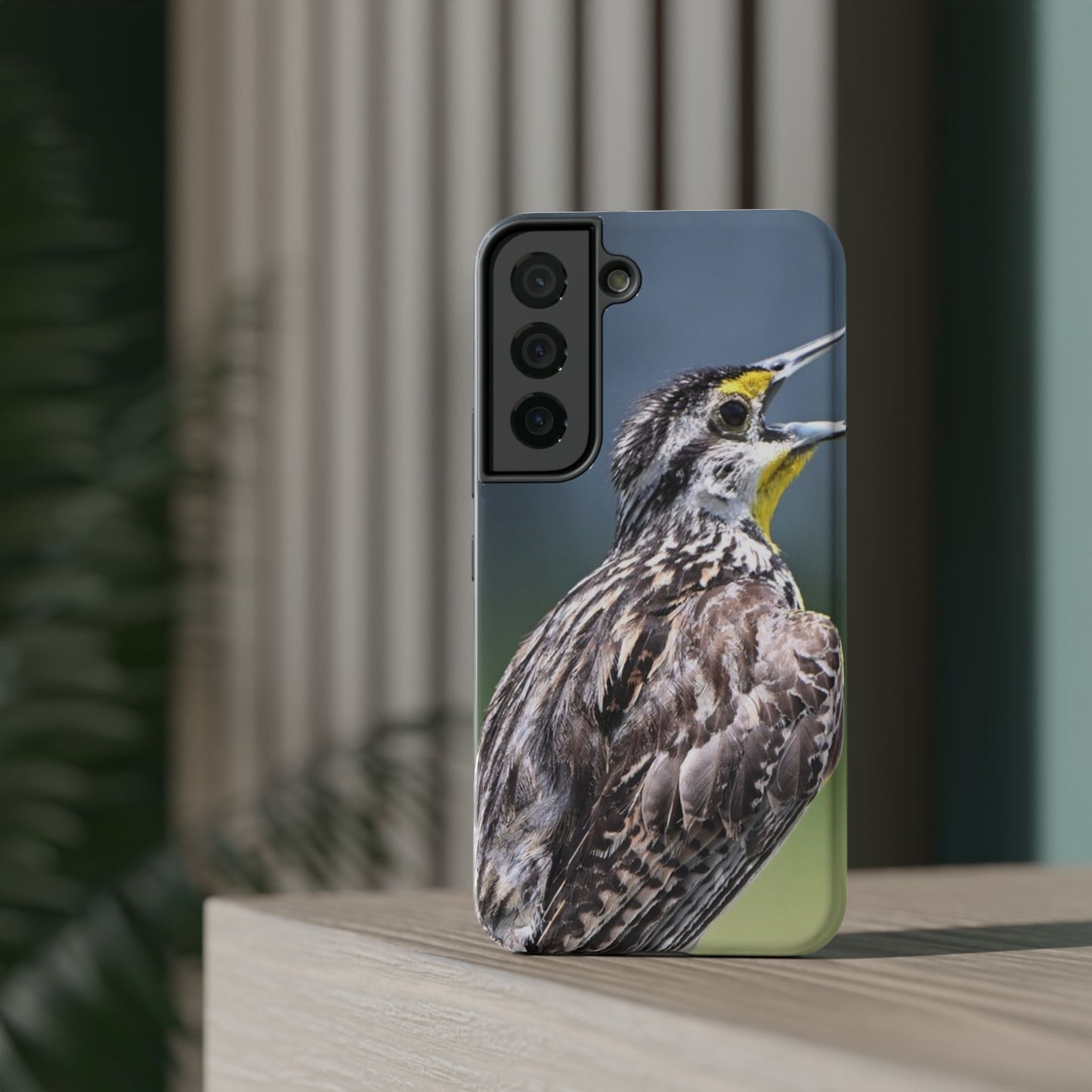 Western Meadowlark Photo Phone Case — Impact-Resistant Protective Cover