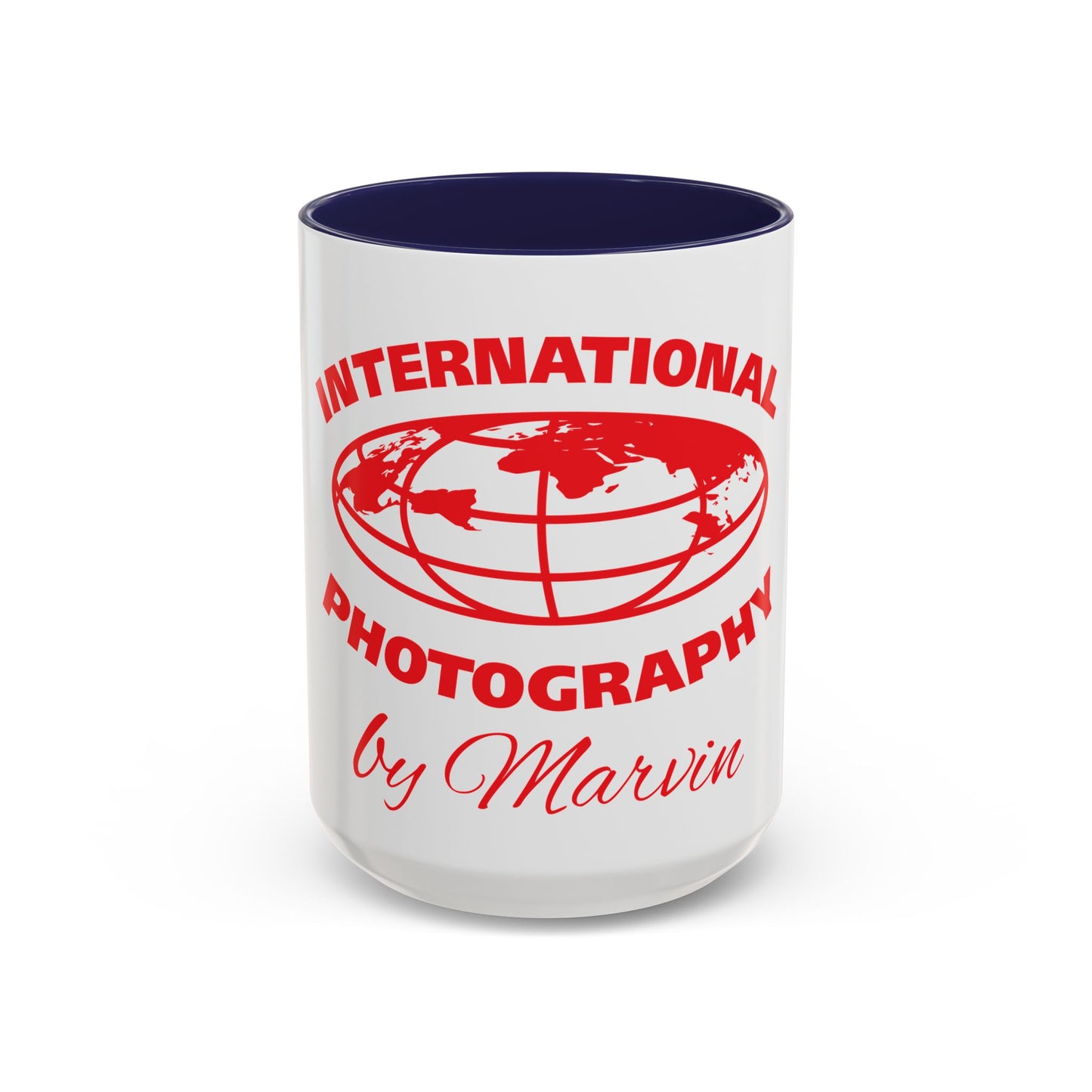 International Photography Accent Mug - Unique Coffee Mug, Gift for Photographers, Travel Mug, Artsy Gifts, Photography Lovers