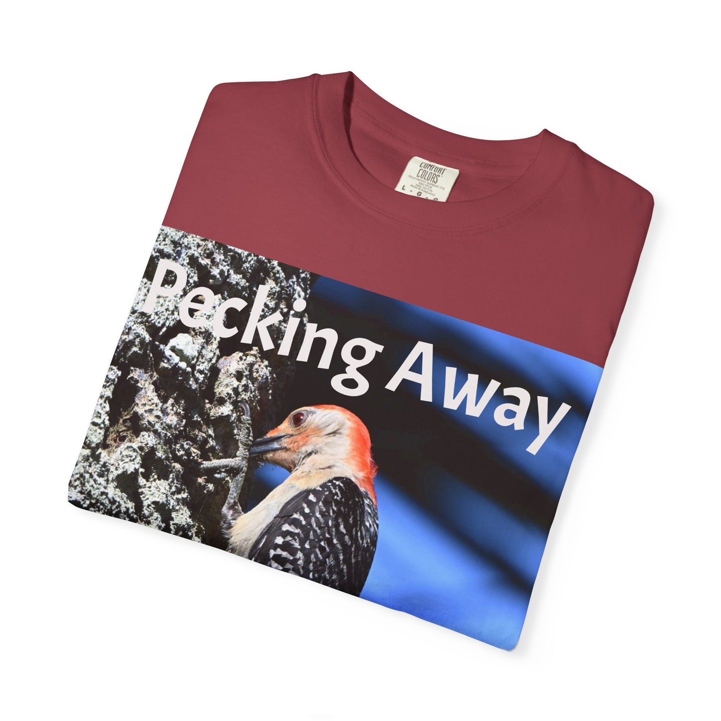 Nature Lover's Unisex T-Shirt - Eco-Friendly Tee with 'Pecking Away' Design, Gift for Birdwatchers, Nature Gifts, Casual Wear, [...]