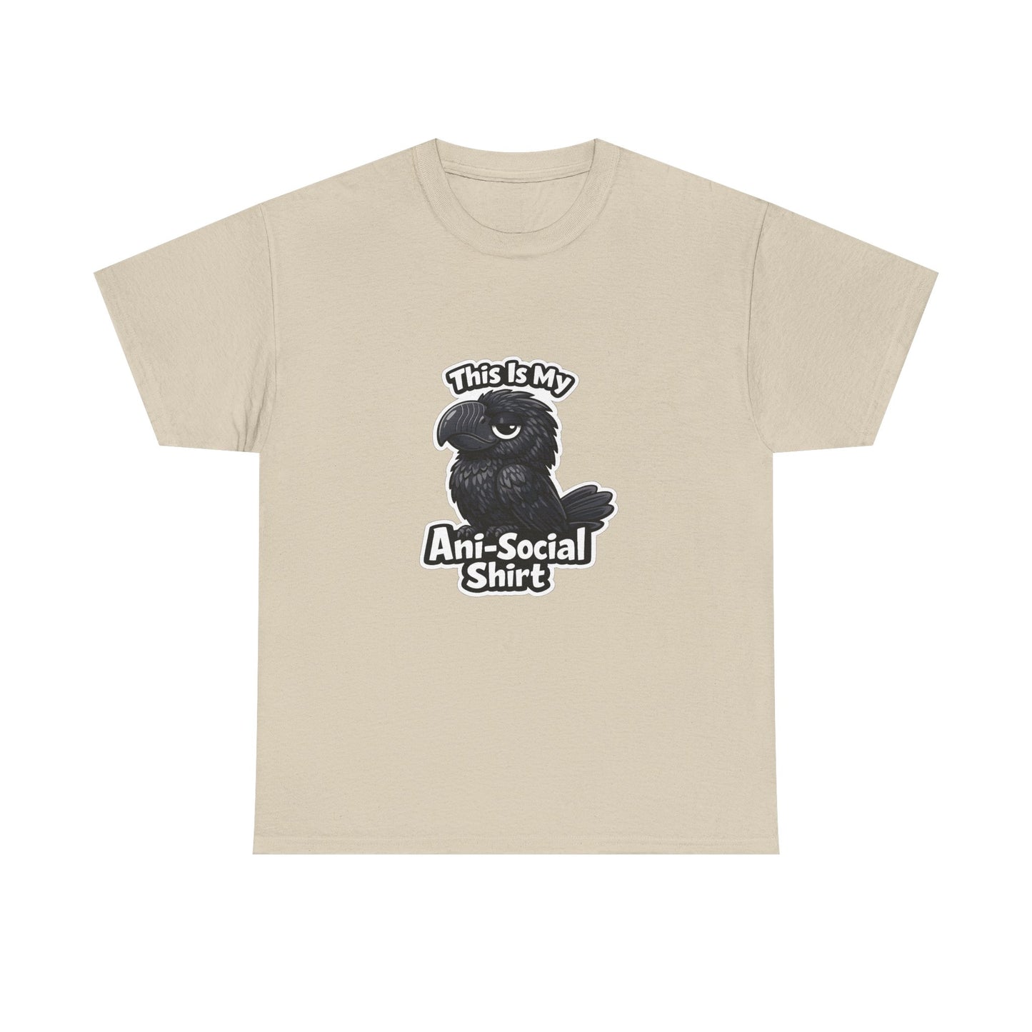 Anti-Social Shirt T‑Shirt — Cute Grumpy Bird Graphic Tee