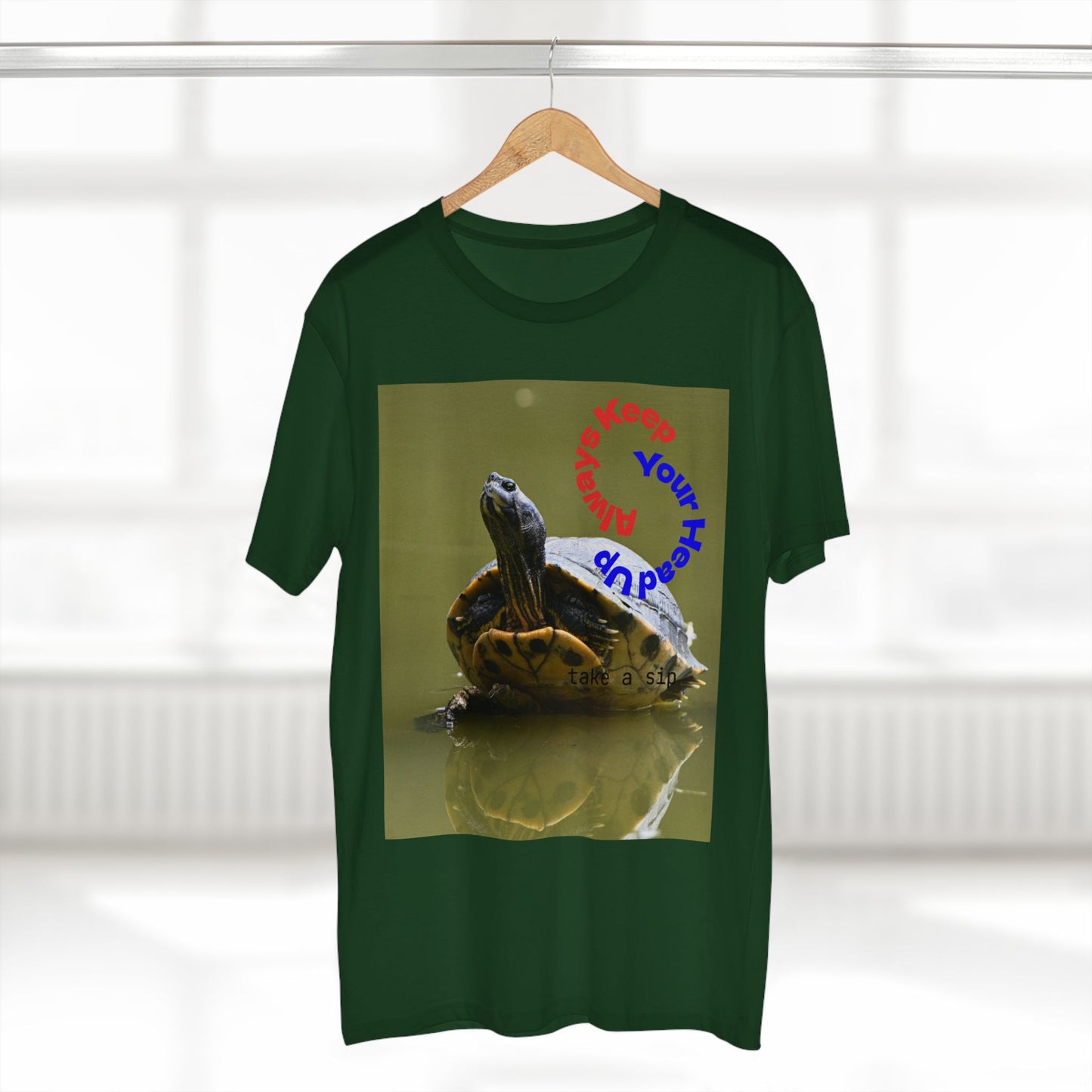Turtle Photo Tee — 'Hold Your Head Up' Graphic Shirt