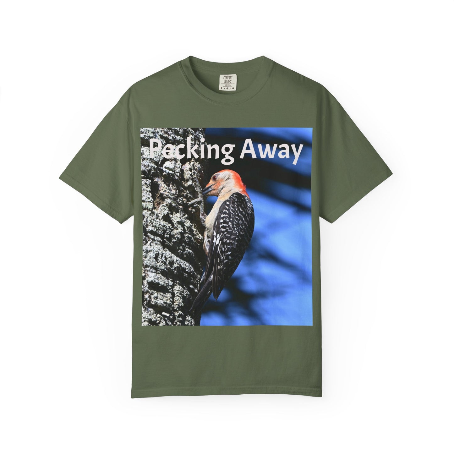 Nature Lover's Unisex T-Shirt - Eco-Friendly Tee with 'Pecking Away' Design, Gift for Birdwatchers, Nature Gifts, Casual Wear, [...]