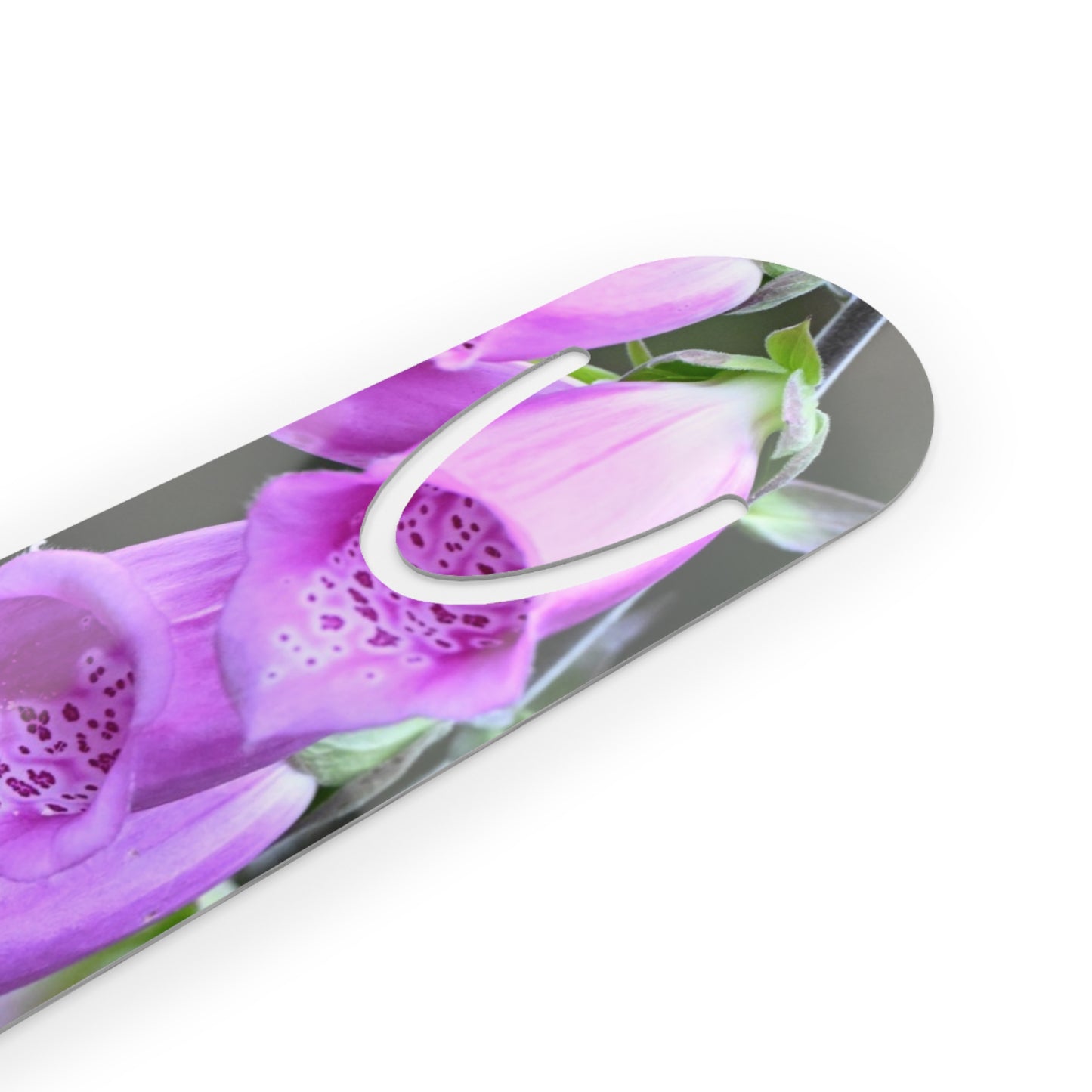 Foxglove Floral Metal Bookmark — Purple Botanical Reading Gift