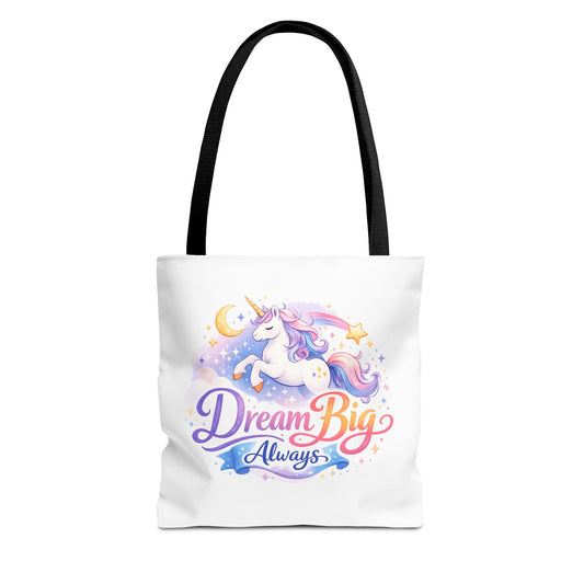 Unicorn 'Dream Big Always' Tote Bag