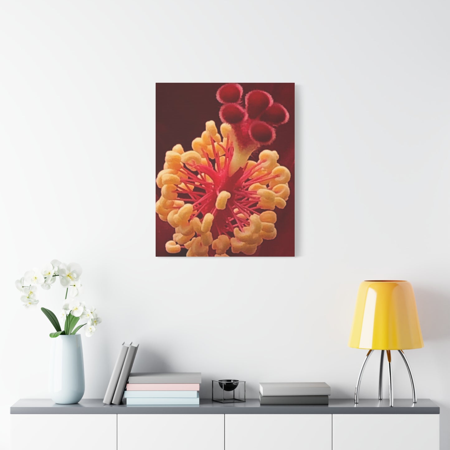 Floral Canvas Art Print, Stretched Wall Decor, Home Decor, Botanical Artwork, Modern Wall Art, Gift for Flower Lovers