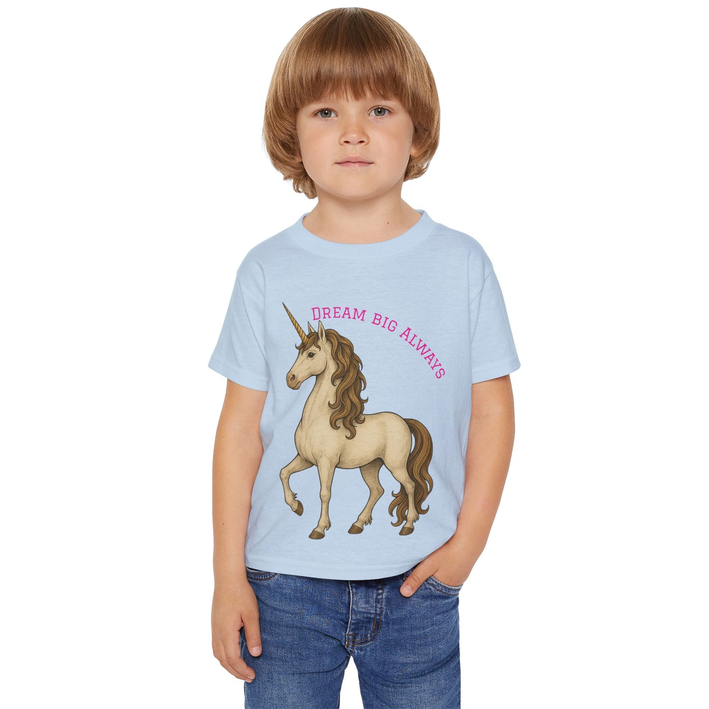 Toddler T‑Shirt — "Dream Big Always" Unicorn Graphic