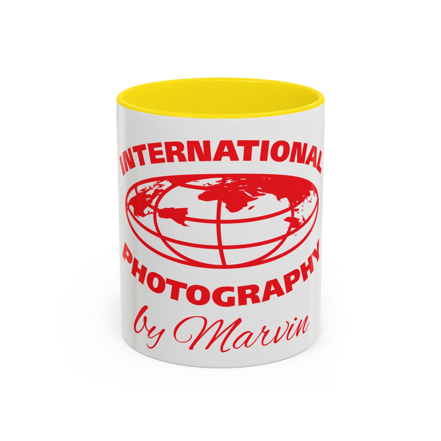 International Photography Accent Mug - Unique Coffee Mug, Gift for Photographers, Travel Mug, Artsy Gifts, Photography Lovers