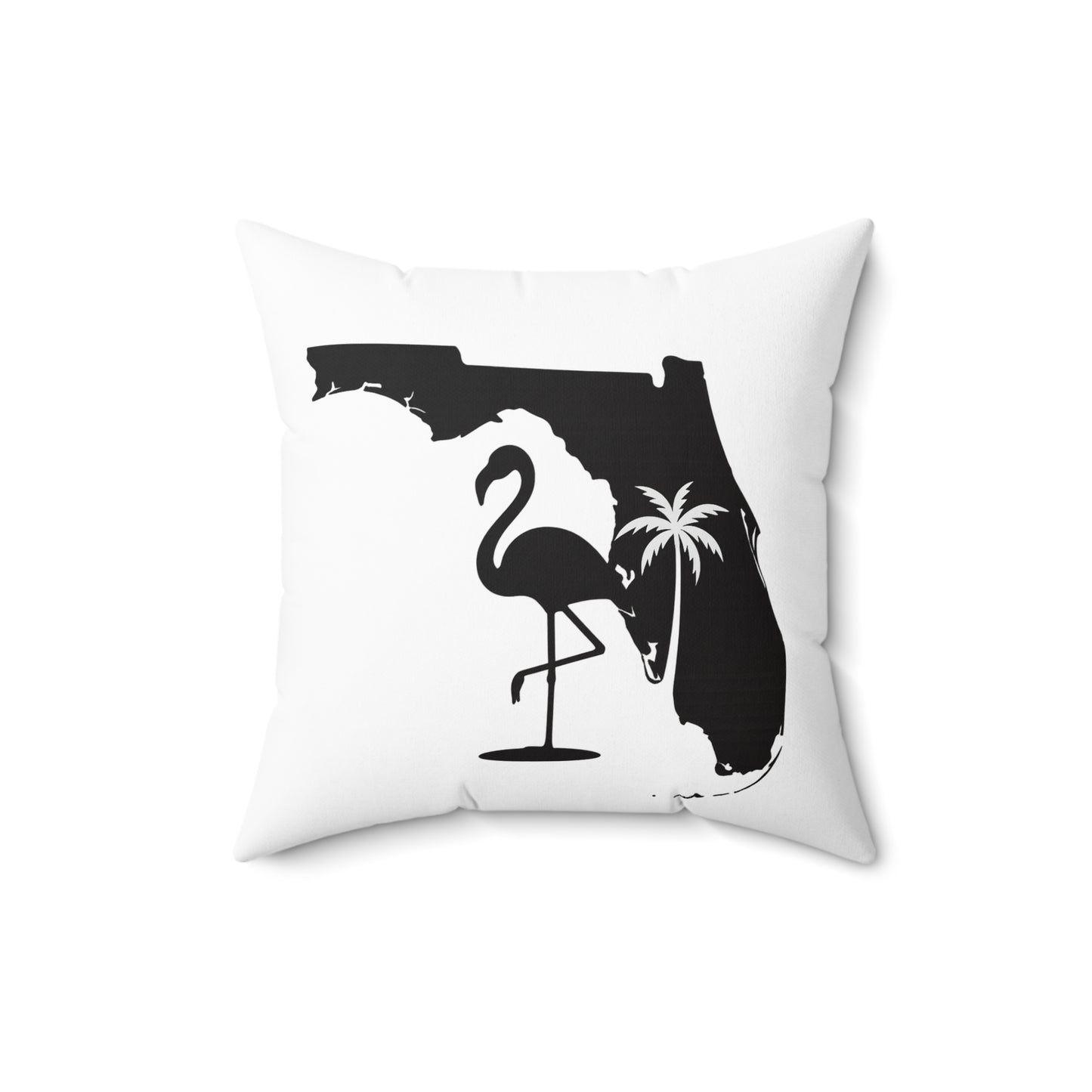 Florida Flamingo Square Pillow, Coastal Home Decor, Beach House Accent, Gifts for Florida Lovers, Tropical Decor, Summer Vibes
