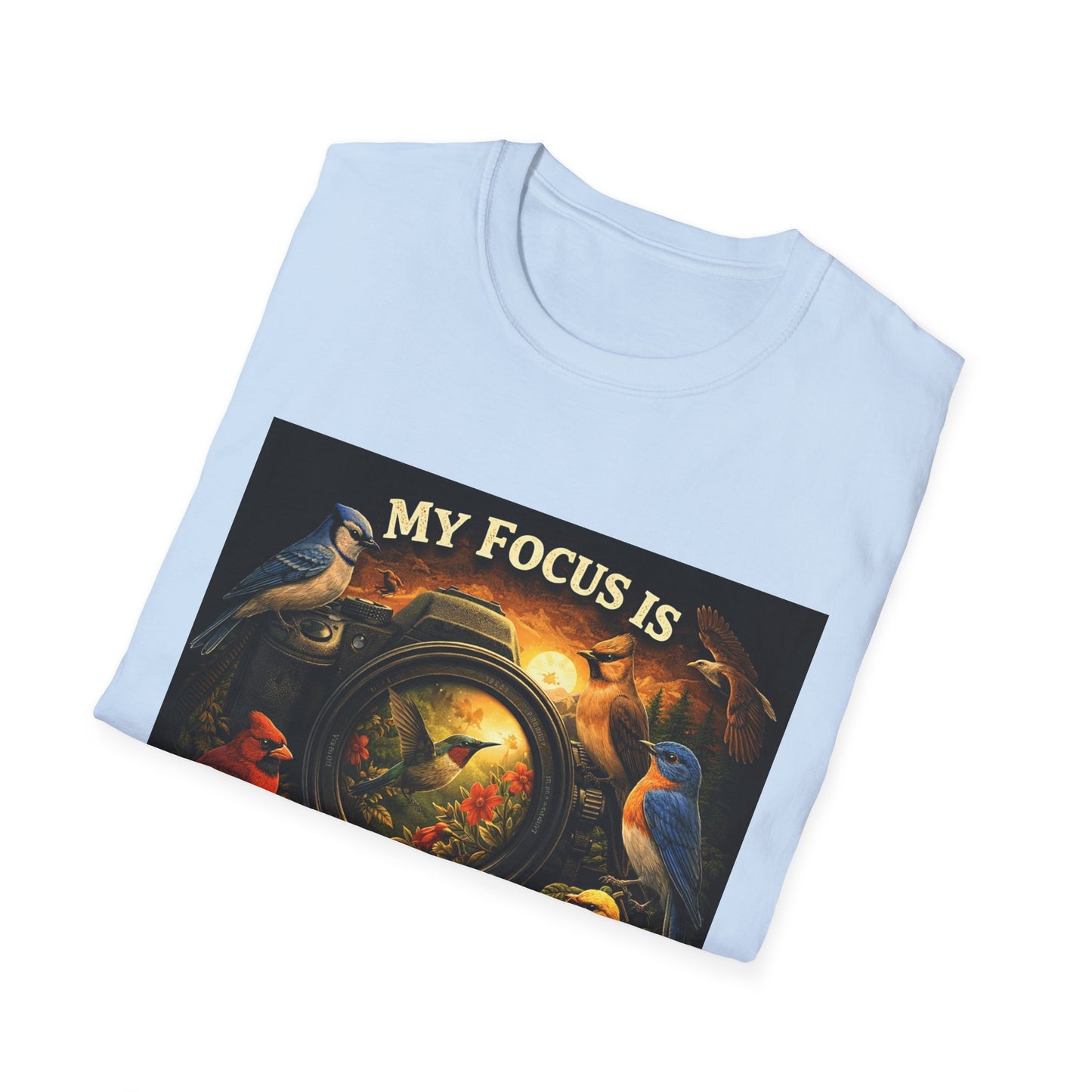 My Focus Is Birds T-Shirt — Vintage Birdwatching Tee