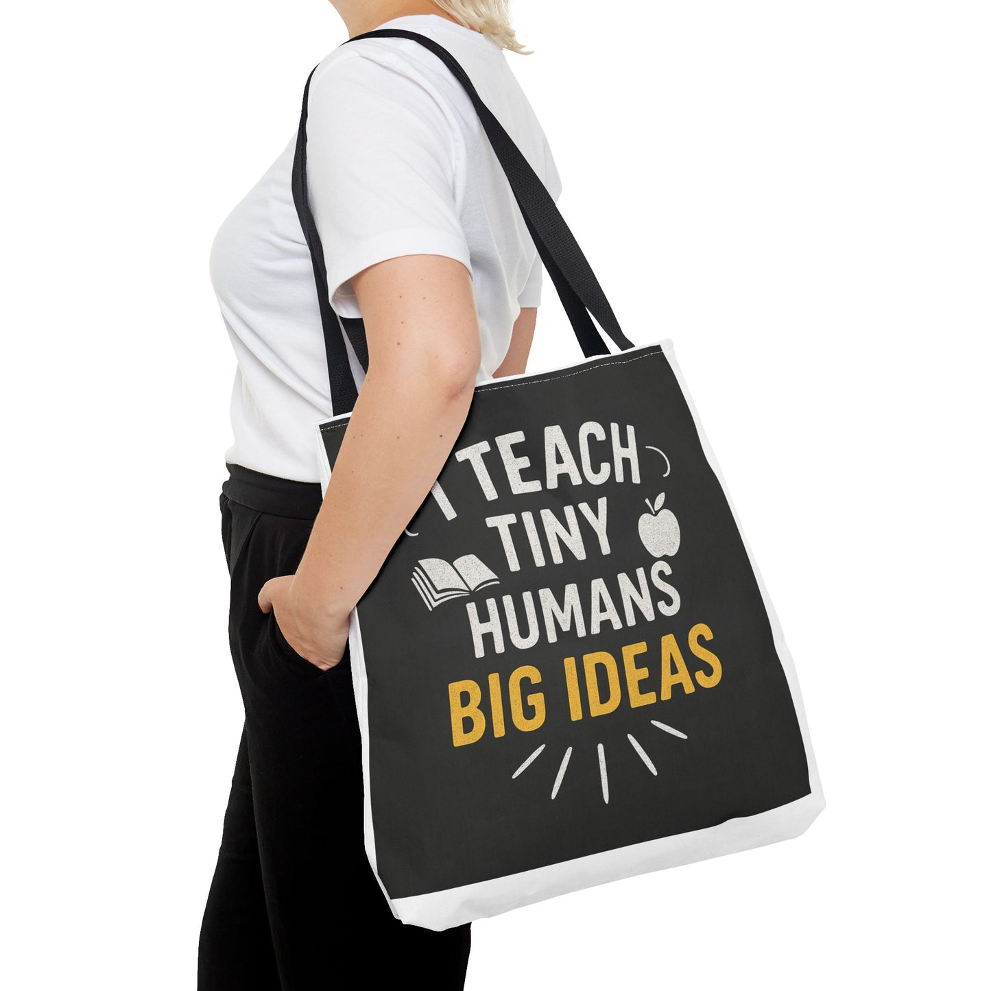 Inspirational Teacher Tote Bag - I Teach Tiny Humans Big Ideas, Perfect for Educators, Back to School, Classroom Essentials, Gifts for [...]