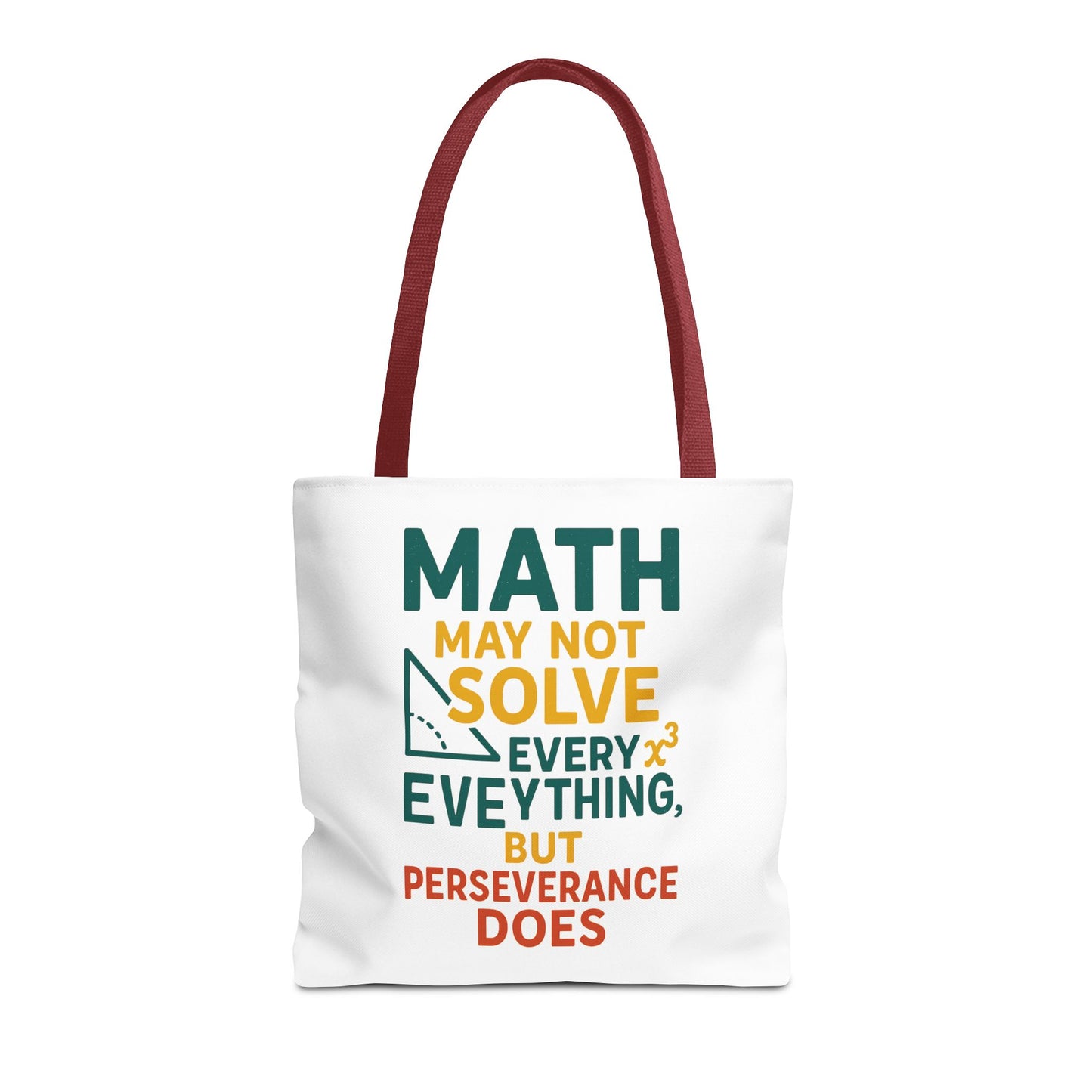 Inspirational Math Tote Bag, Motivational Carry-all, Teacher's Gift, Student Accessory, Study Essentials, QR Code Bag