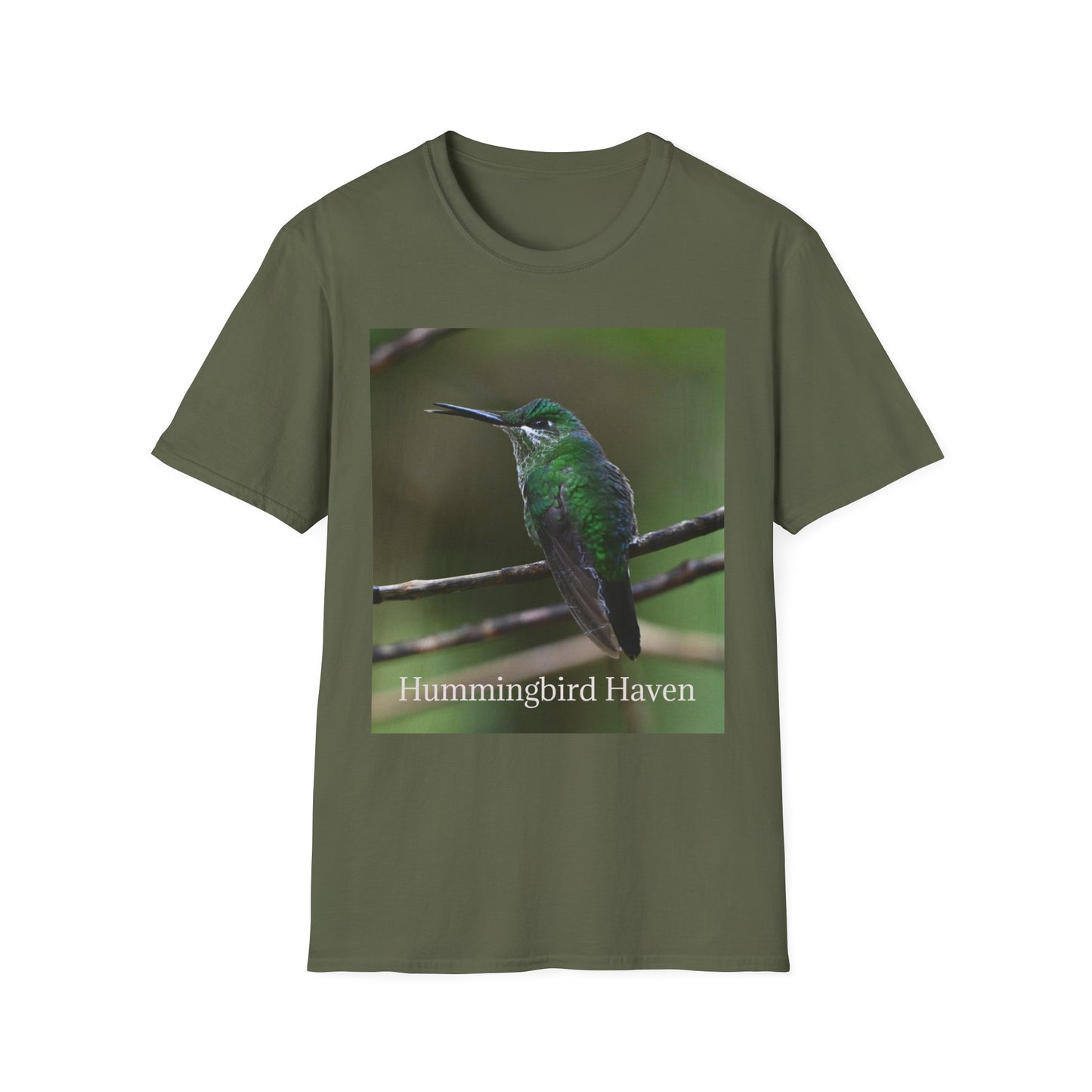 Hummingbird Haven T-Shirt — Green Hummingbird Photo Tee