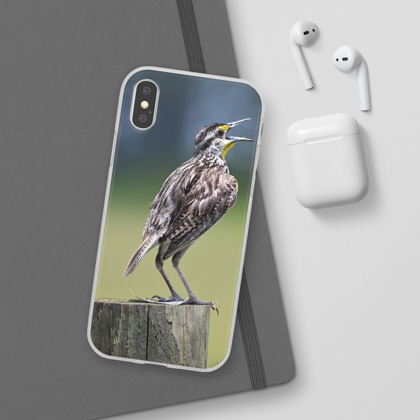 Singing Meadowlark Phone Case – Nature Bird Photo Flexi Case