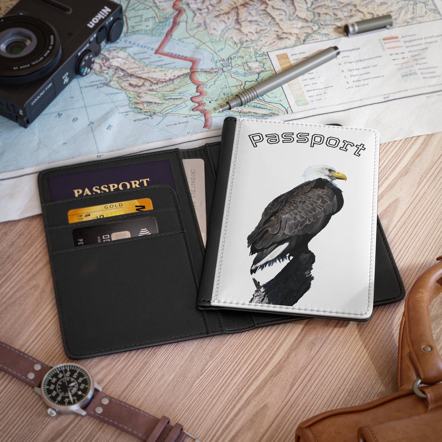 Eagle Passport Cover – Bald Eagle Travel Passport Holder