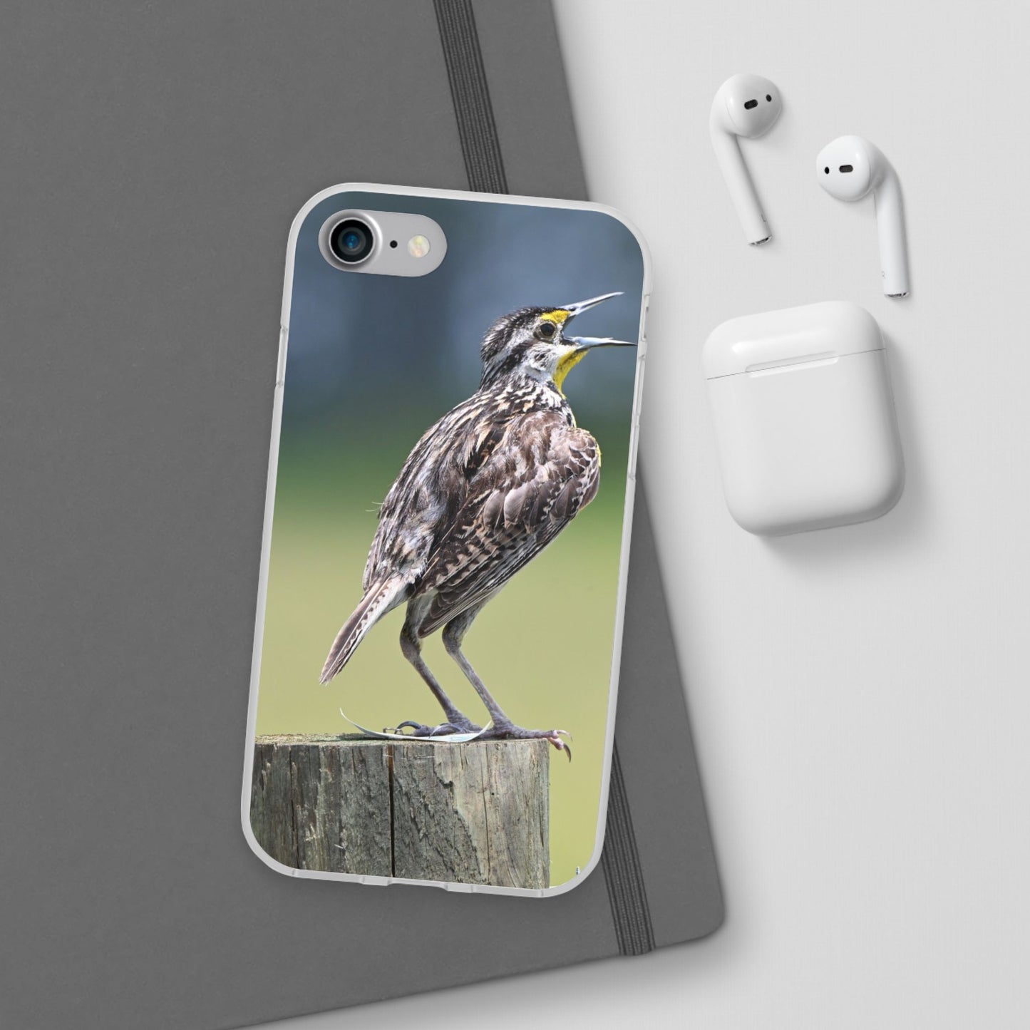 Singing Meadowlark Phone Case – Nature Bird Photo Flexi Case