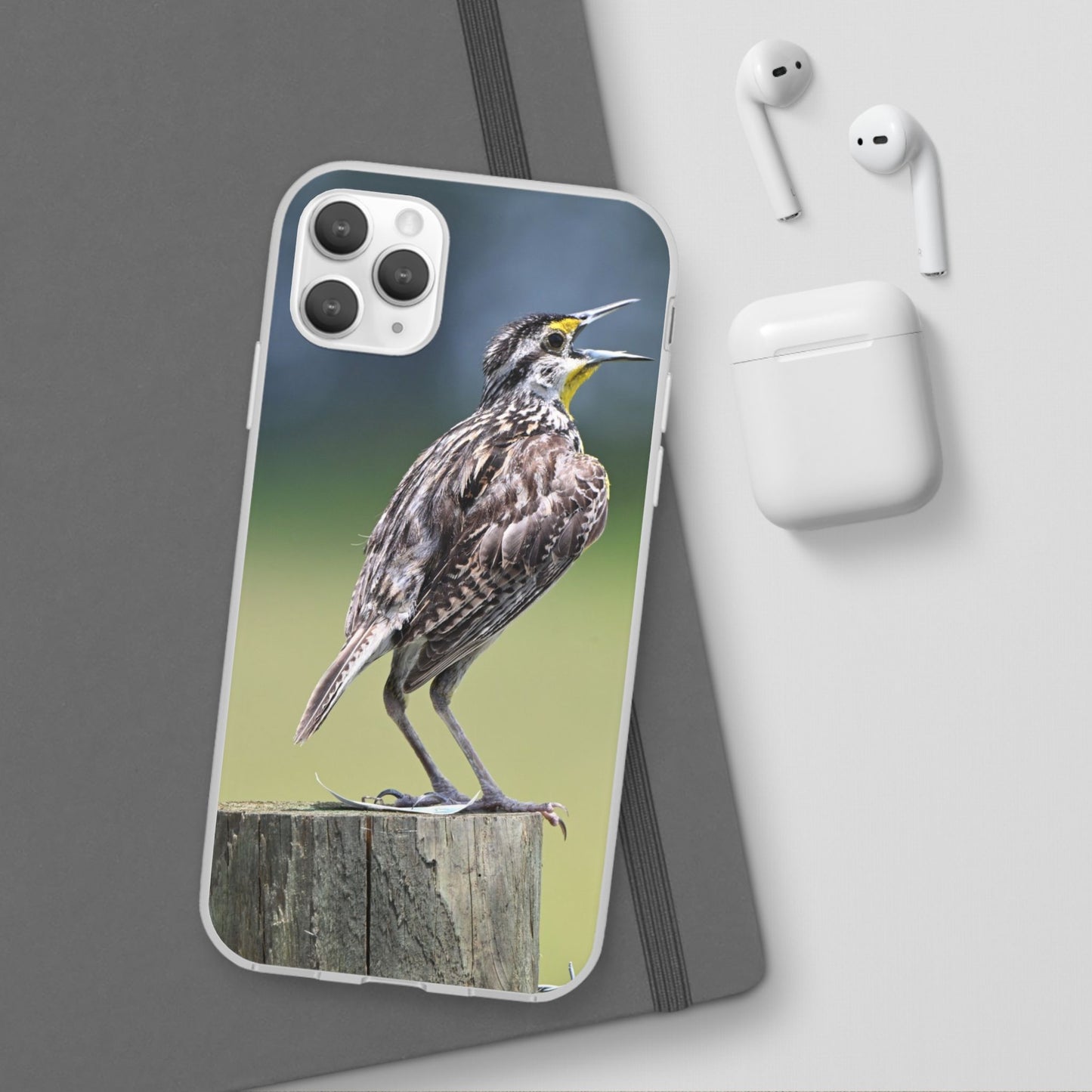 Singing Meadowlark Phone Case – Nature Bird Photo Flexi Case