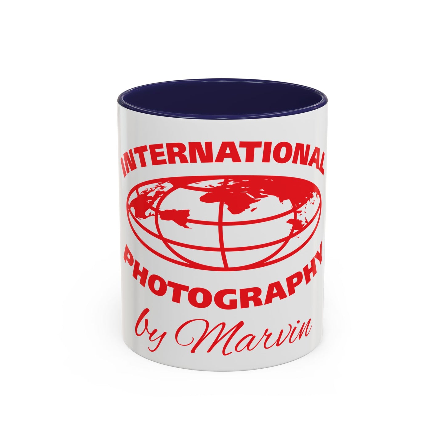 International Photography Accent Mug - Unique Coffee Mug, Gift for Photographers, Travel Mug, Artsy Gifts, Photography Lovers