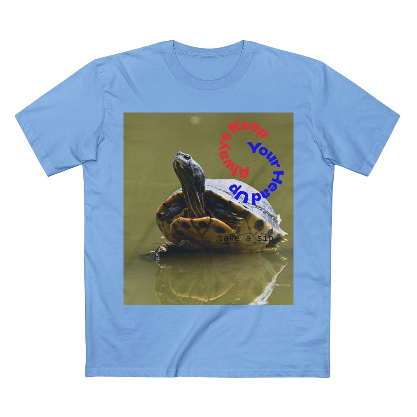 Turtle Photo Tee — 'Hold Your Head Up' Graphic Shirt