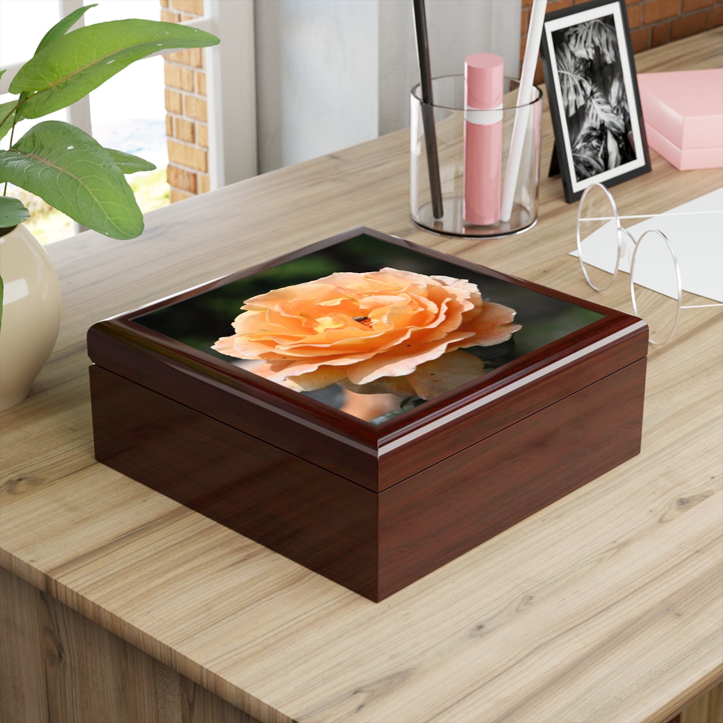 Elegant Floral Jewelry Box, Decorative Storage, Gifts for Her, Mother's Day, Wedding Keepsake, Home Decor