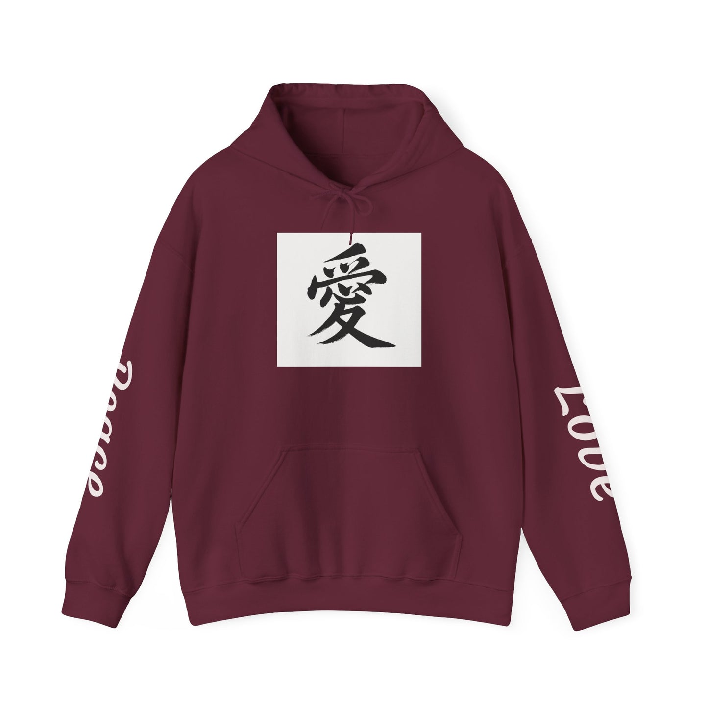 Unisex Love & Peace Hoodie - Cozy Streetwear, Gift for Friends, Casual Wear, Unique Fashion Statement, Zen Vibes