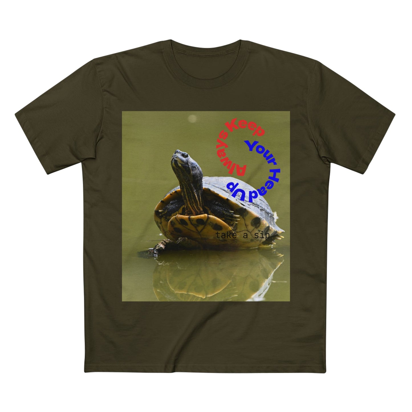 Turtle Photo Tee — 'Hold Your Head Up' Graphic Shirt