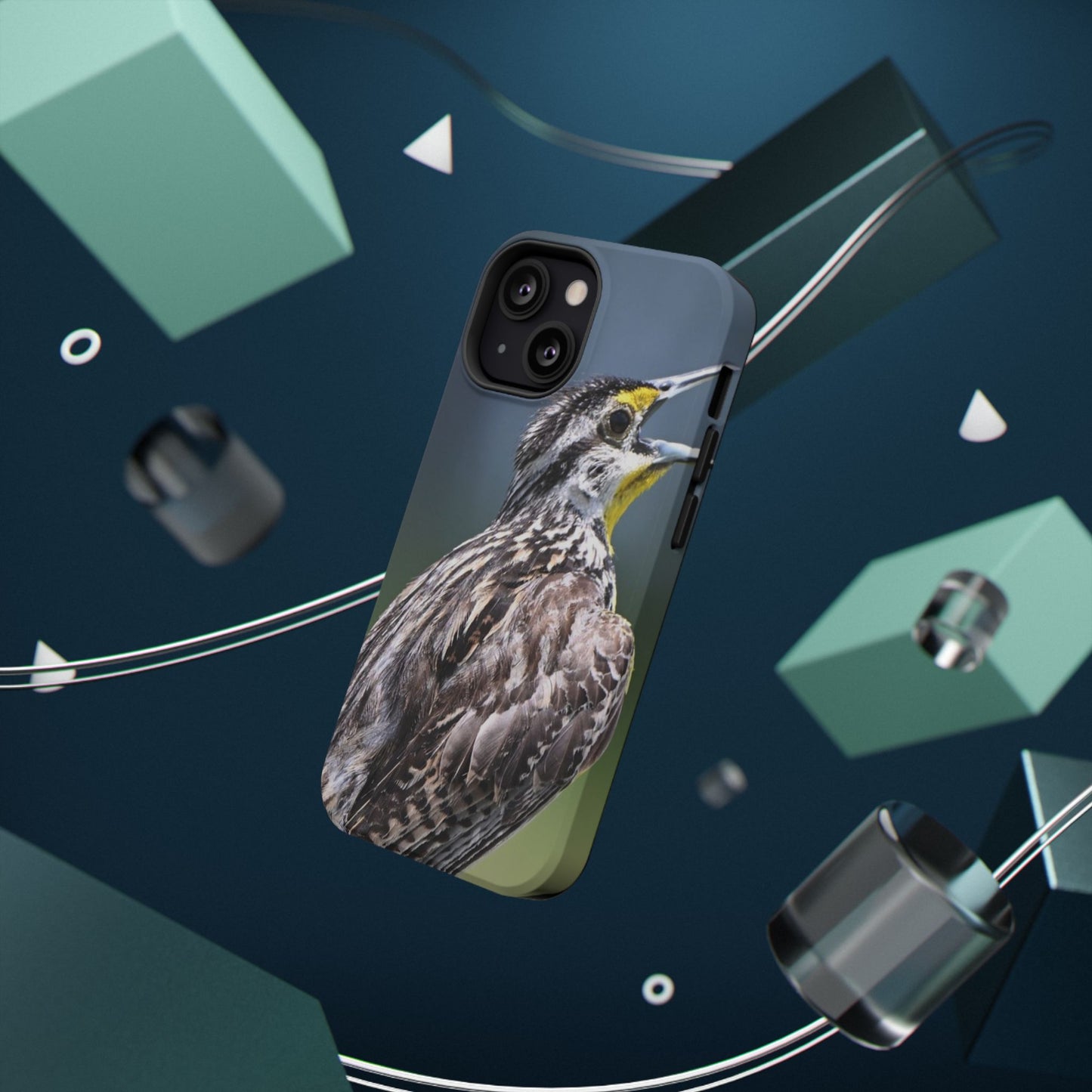Western Meadowlark Photo Phone Case — Impact-Resistant Protective Cover